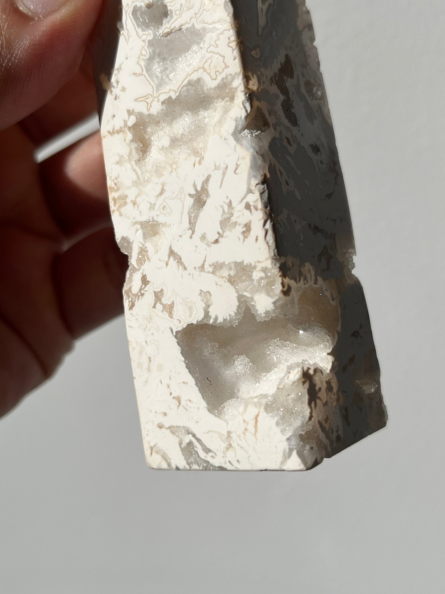 Druzy Snow Agate Tower B