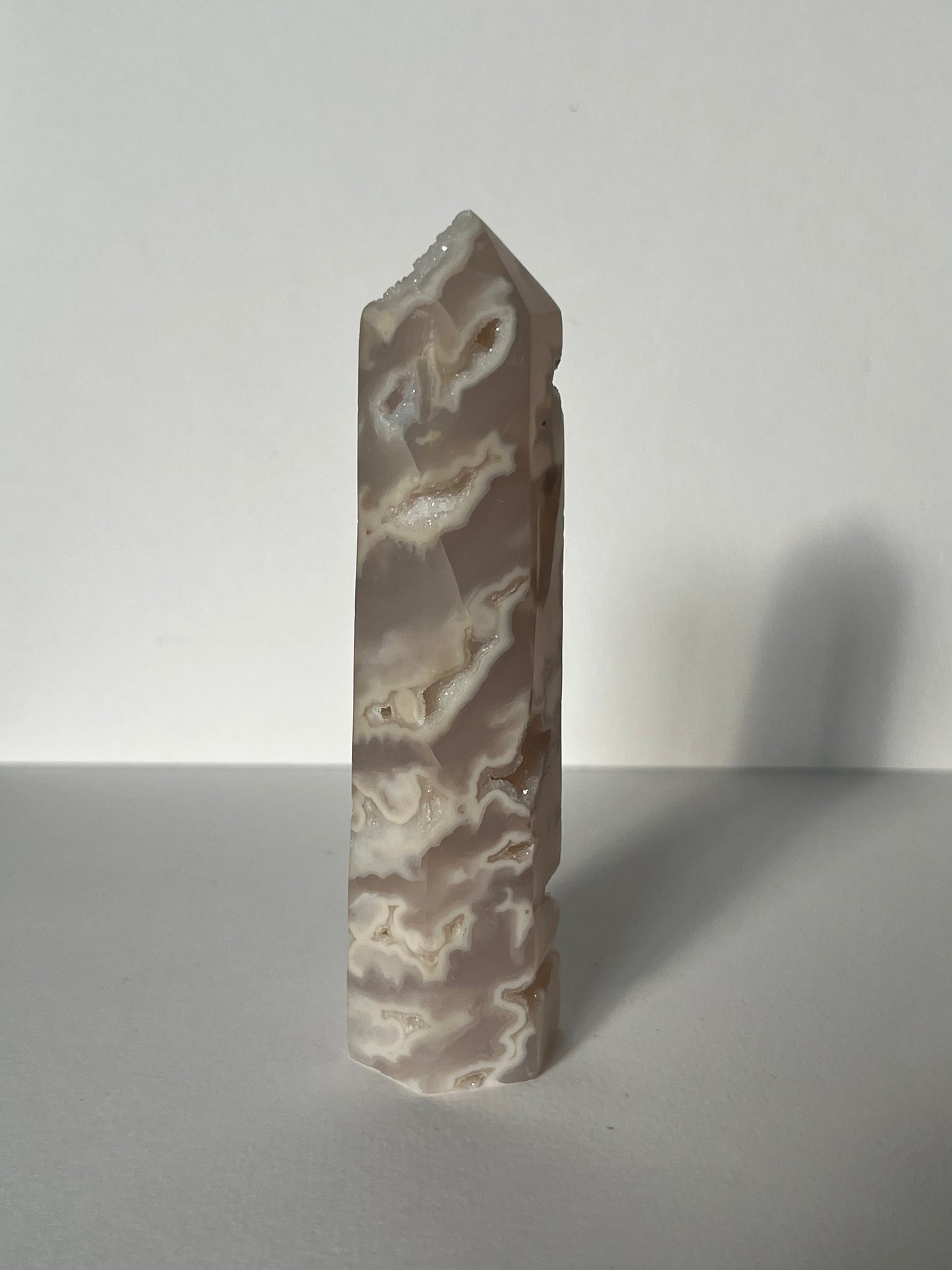 Druzy Snow Agate Tower D