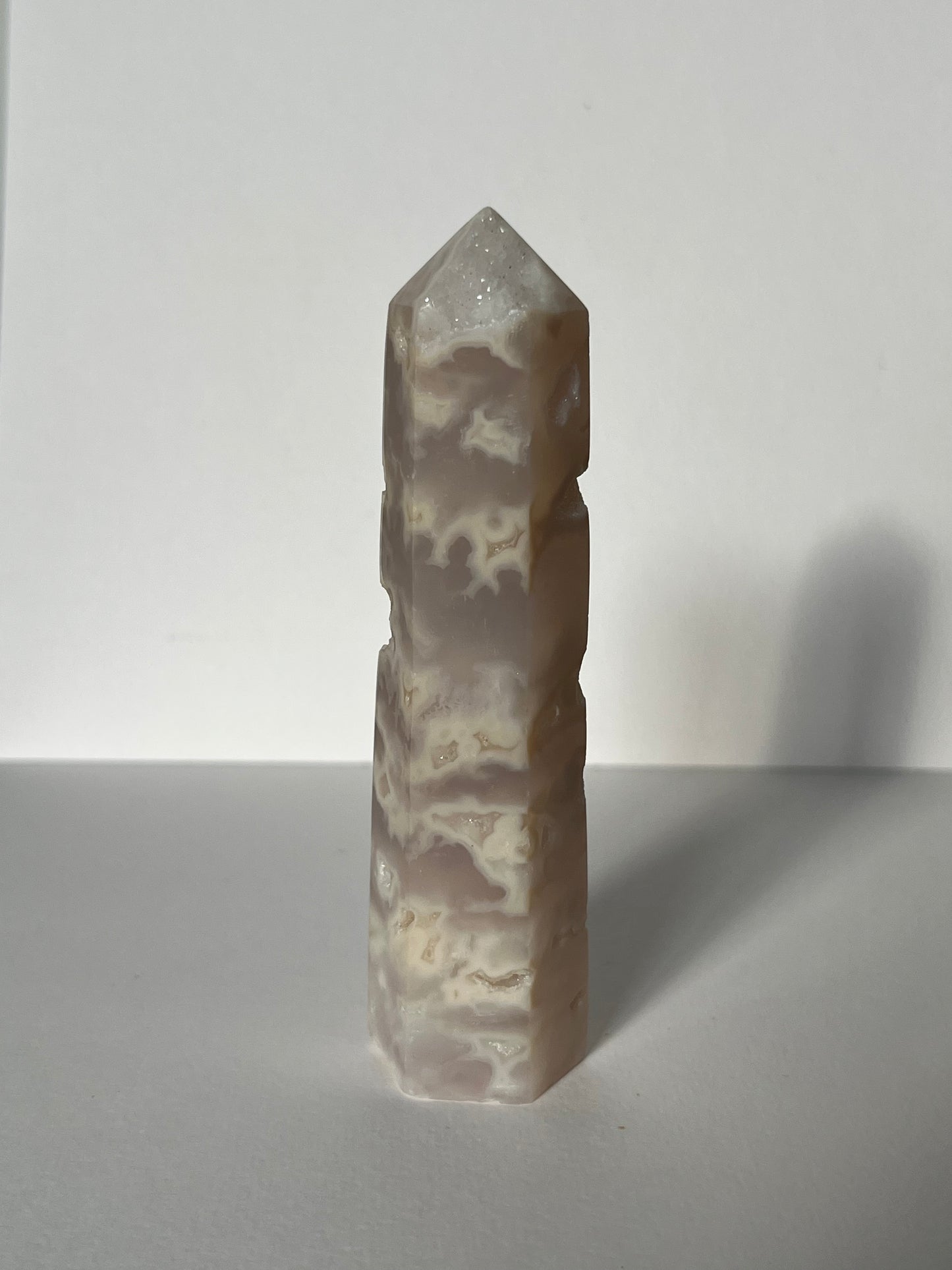 Druzy Snow Agate Tower D