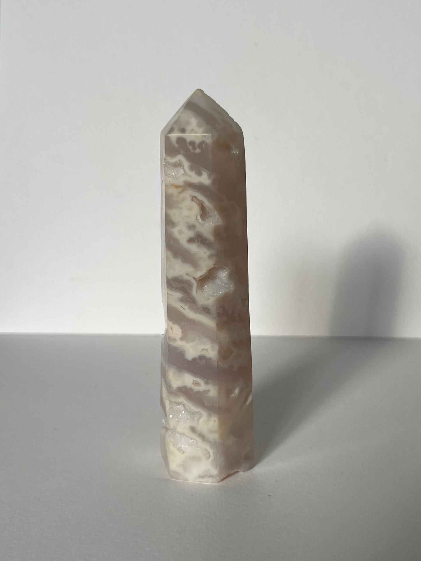 Druzy Snow Agate Tower D