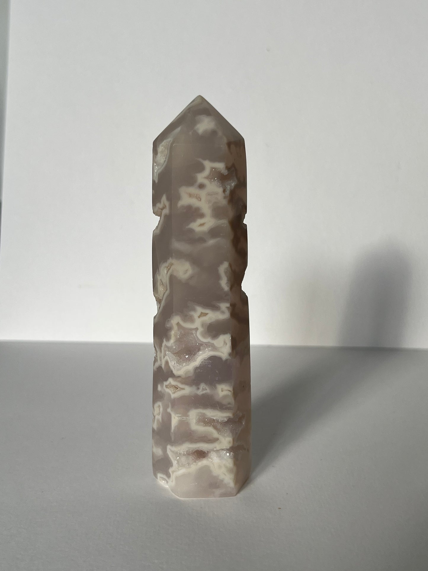 Druzy Snow Agate Tower D
