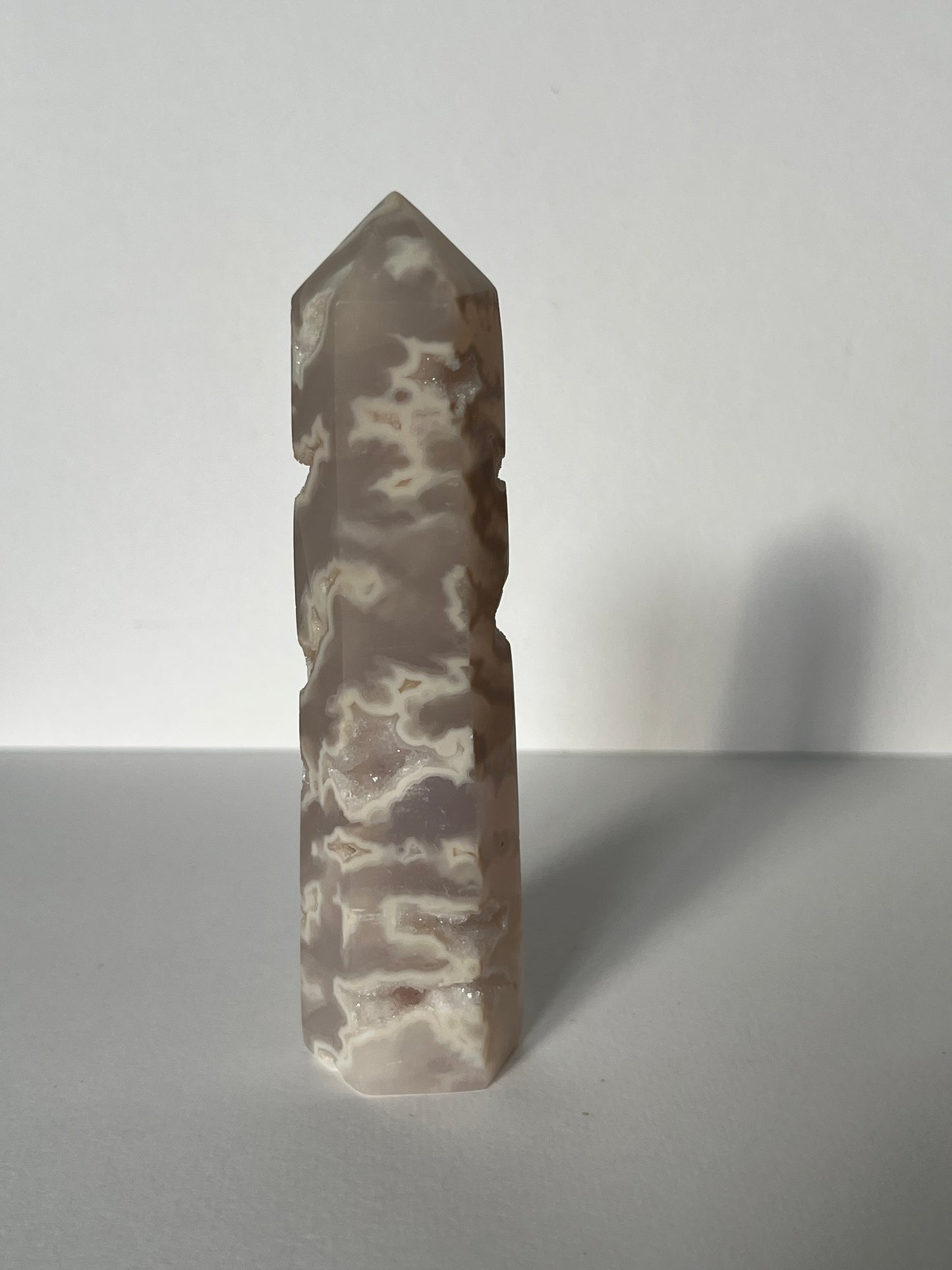 Druzy Snow Agate Tower D