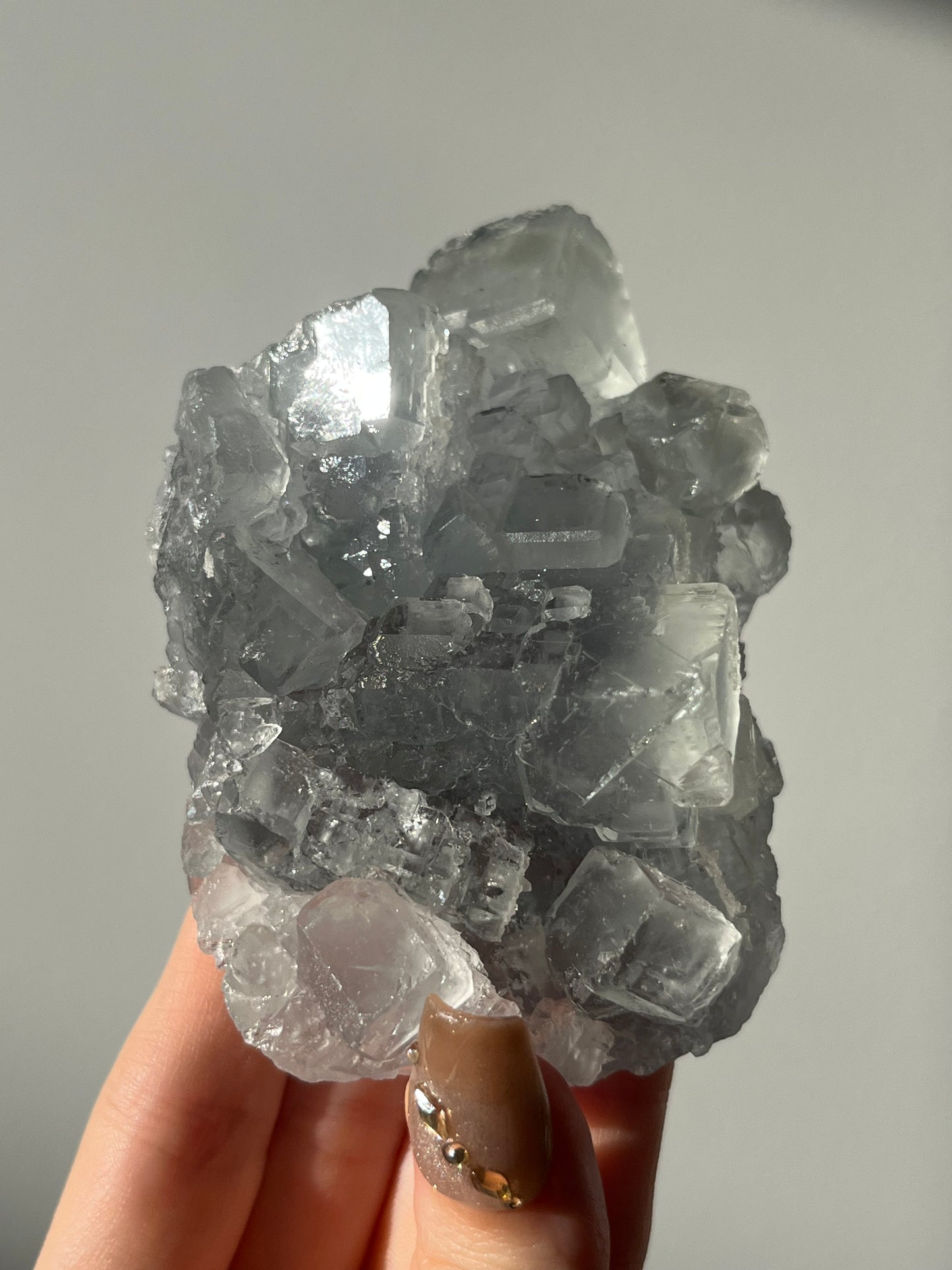 Druzy Quartz Coated Green Fluorite Specimen D