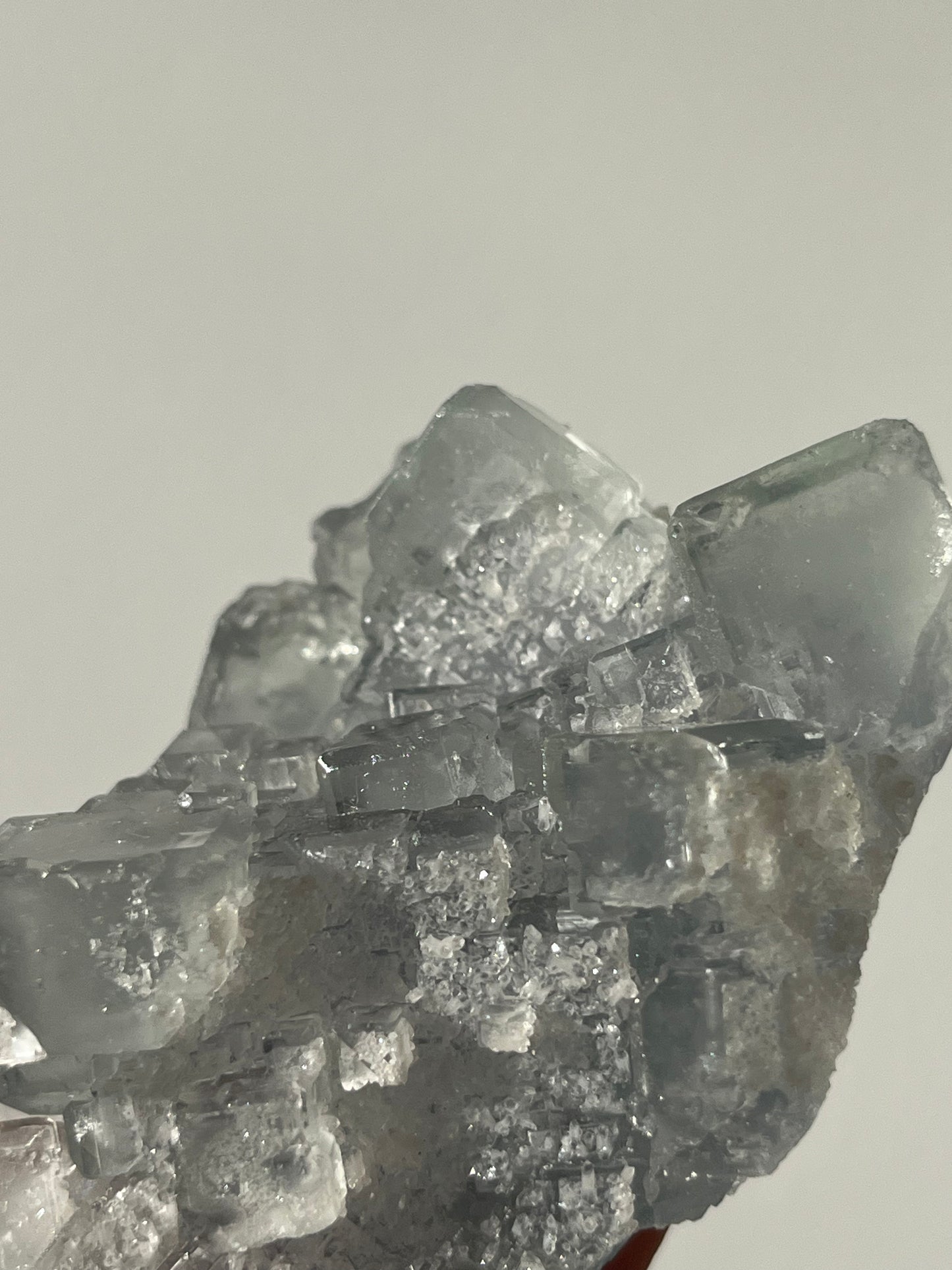 Druzy Quartz Coated Green Fluorite Specimen D