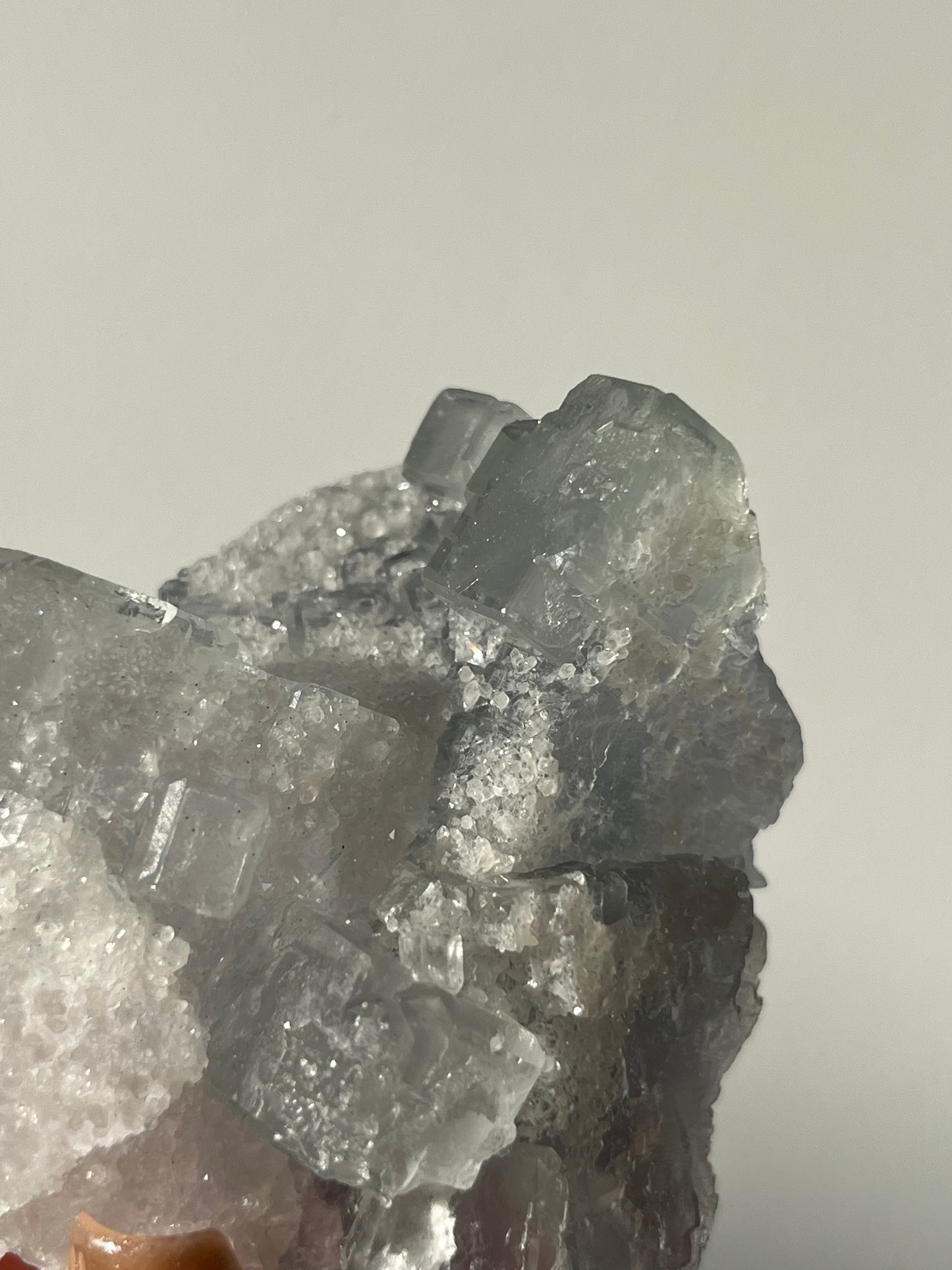 Druzy Quartz Coated Green Fluorite Specimen G