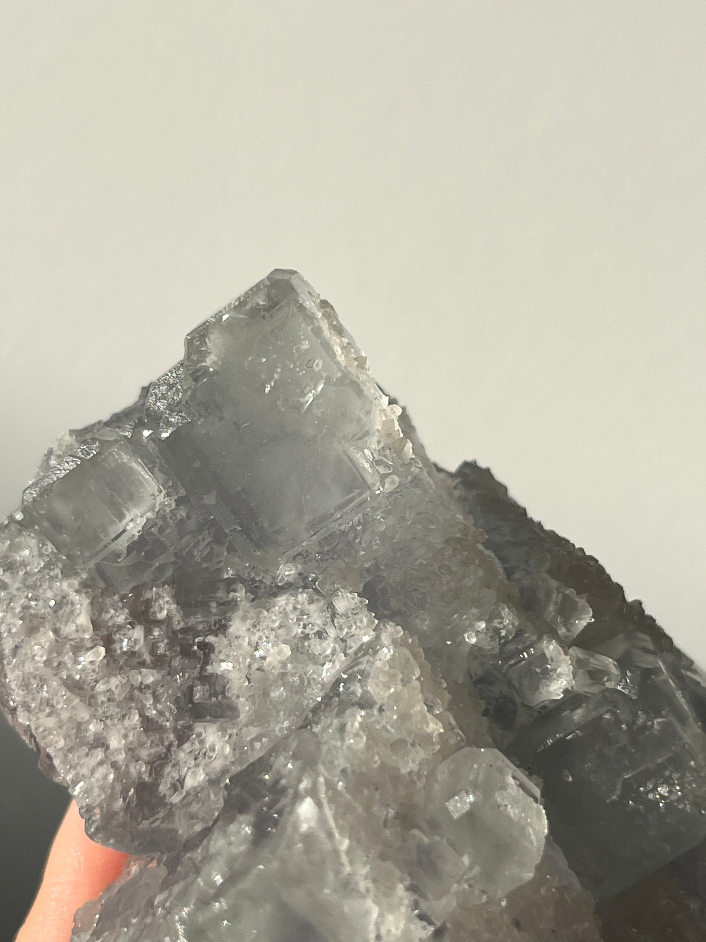 Druzy Quartz Coated Green Fluorite Specimen G