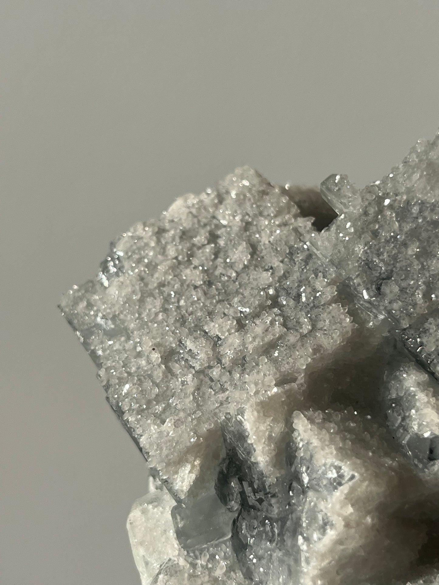 Druzy Quartz Coated Green Fluorite Specimen A