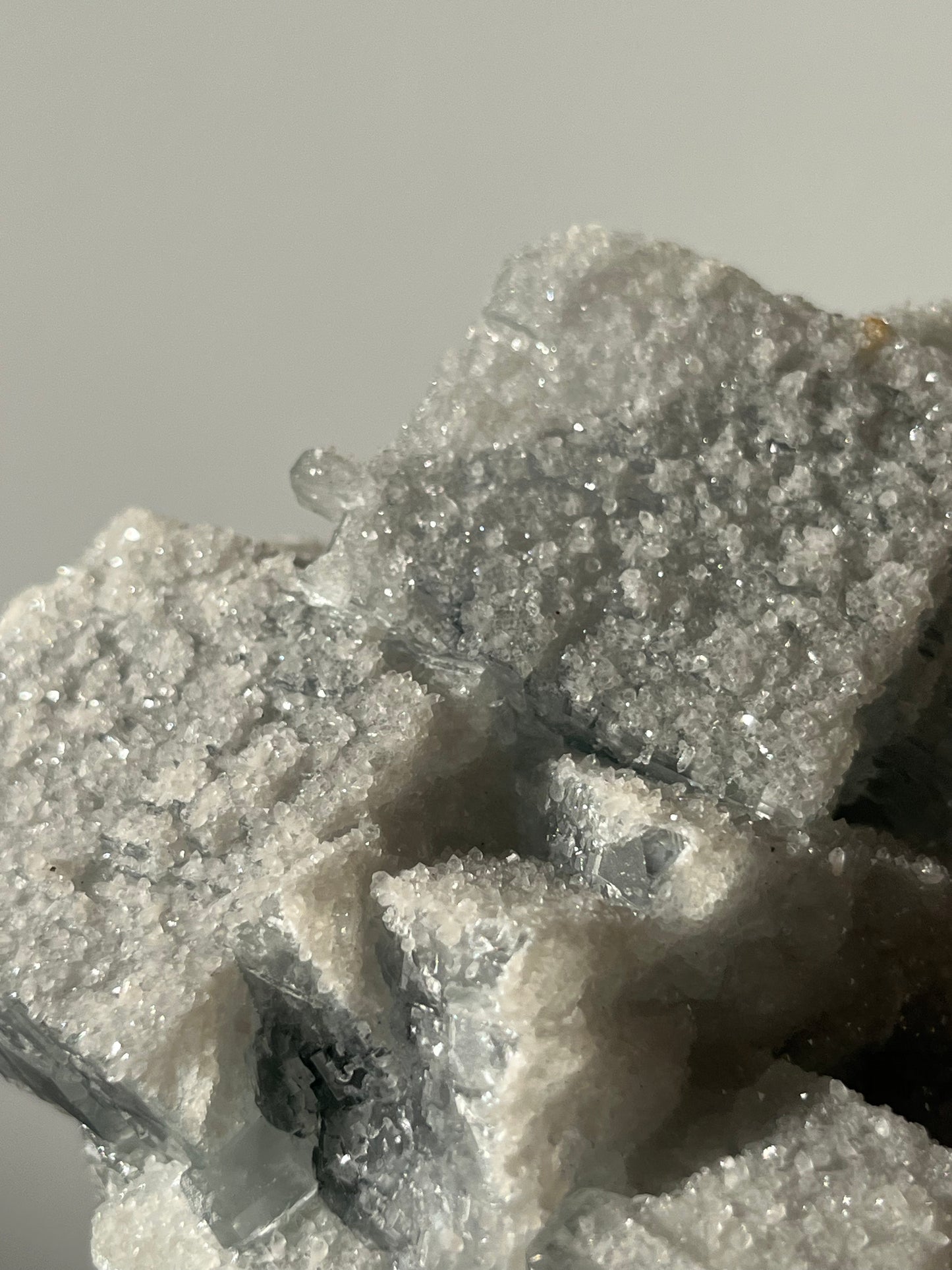 Druzy Quartz Coated Green Fluorite Specimen A