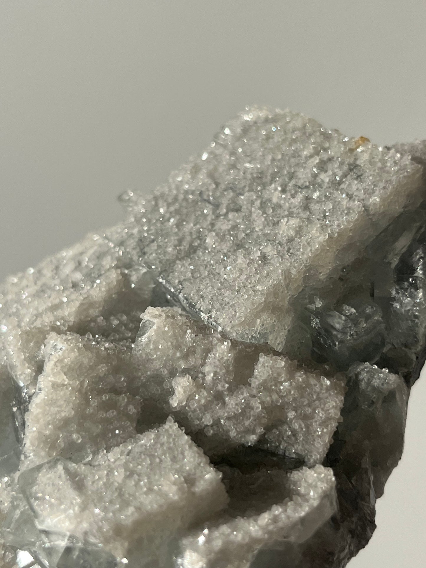 Druzy Quartz Coated Green Fluorite Specimen A