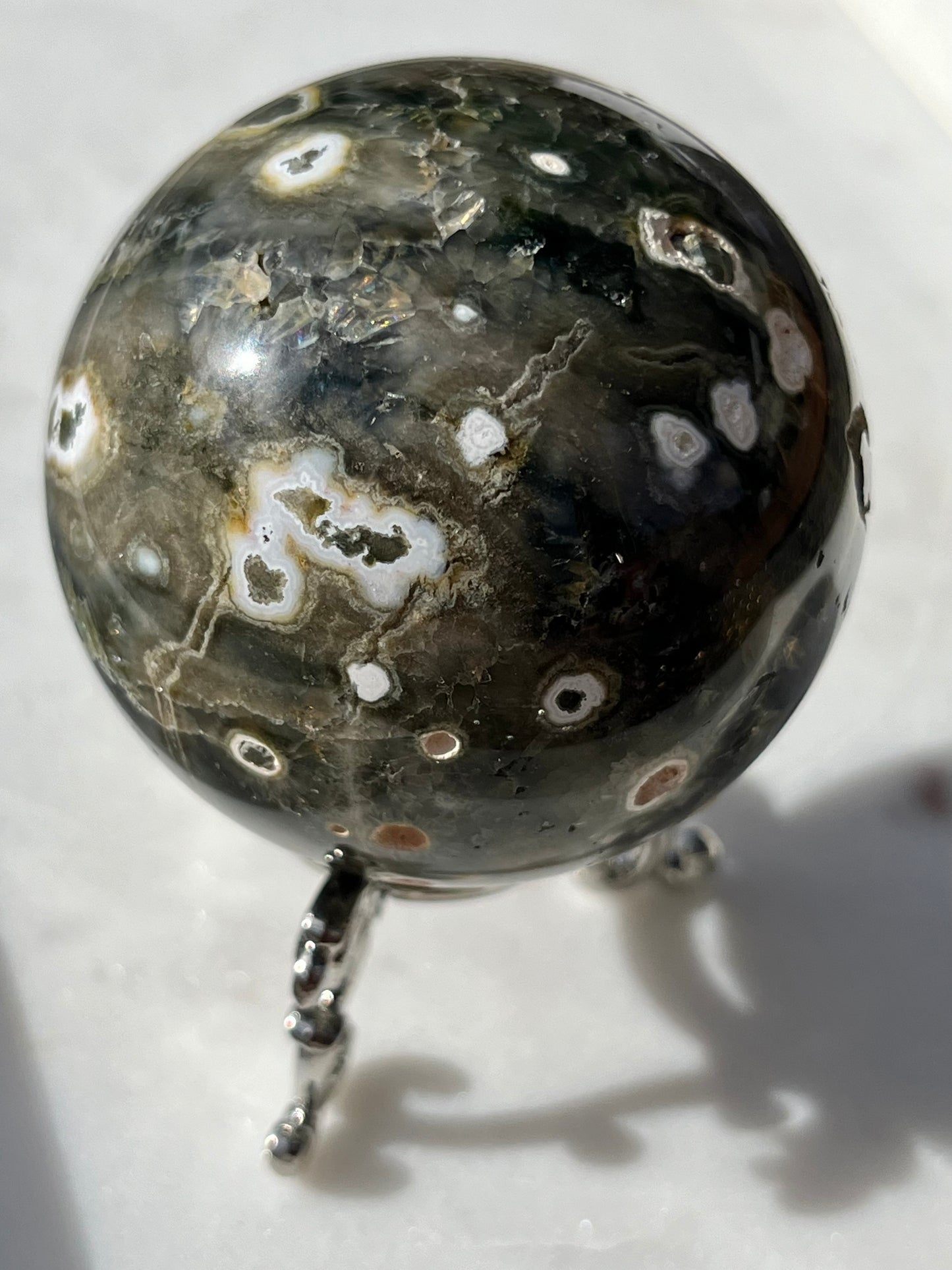 “Magna” Orbicular Jasper Sphere #1 (loose orb)
