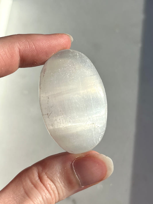 Selenite Worry Stone (Perfectly Imperfect)