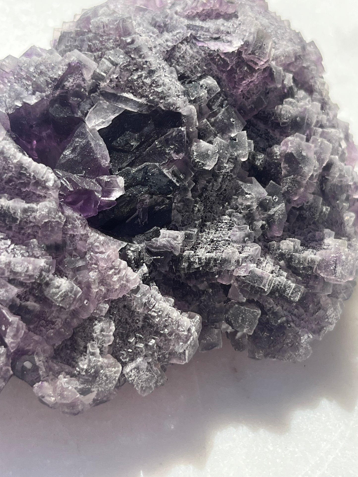 Stepped Octahedral Purple Fluorite Specimen #3