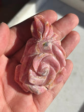 Load image into Gallery viewer, Gemmy Rhodochrosite Rose Angel Wing Carving #2
