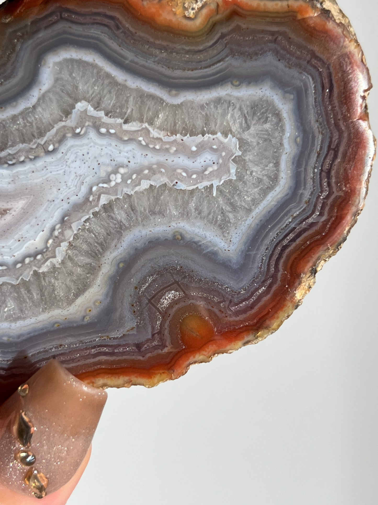 'Violet Halos' East Indonesian Agate Pair with Platelet Suspensions (Collector’s Choice)