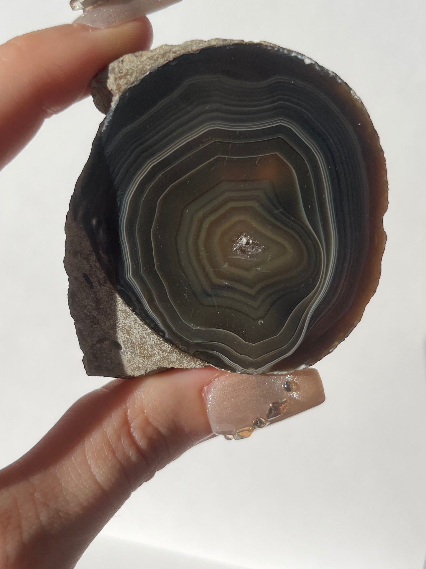 "Wise Eyes" East Indonesian Agate in Situ Host Rock Pair B (Collector's Choice)