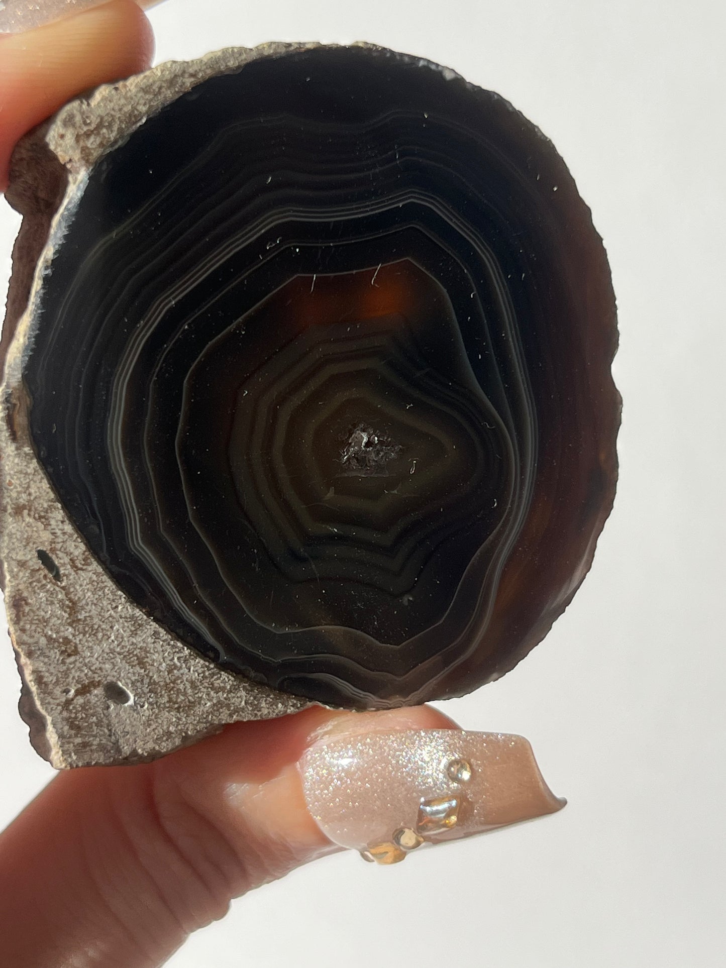 "Wise Eyes" East Indonesian Agate in Situ Host Rock Pair B (Collector's Choice)