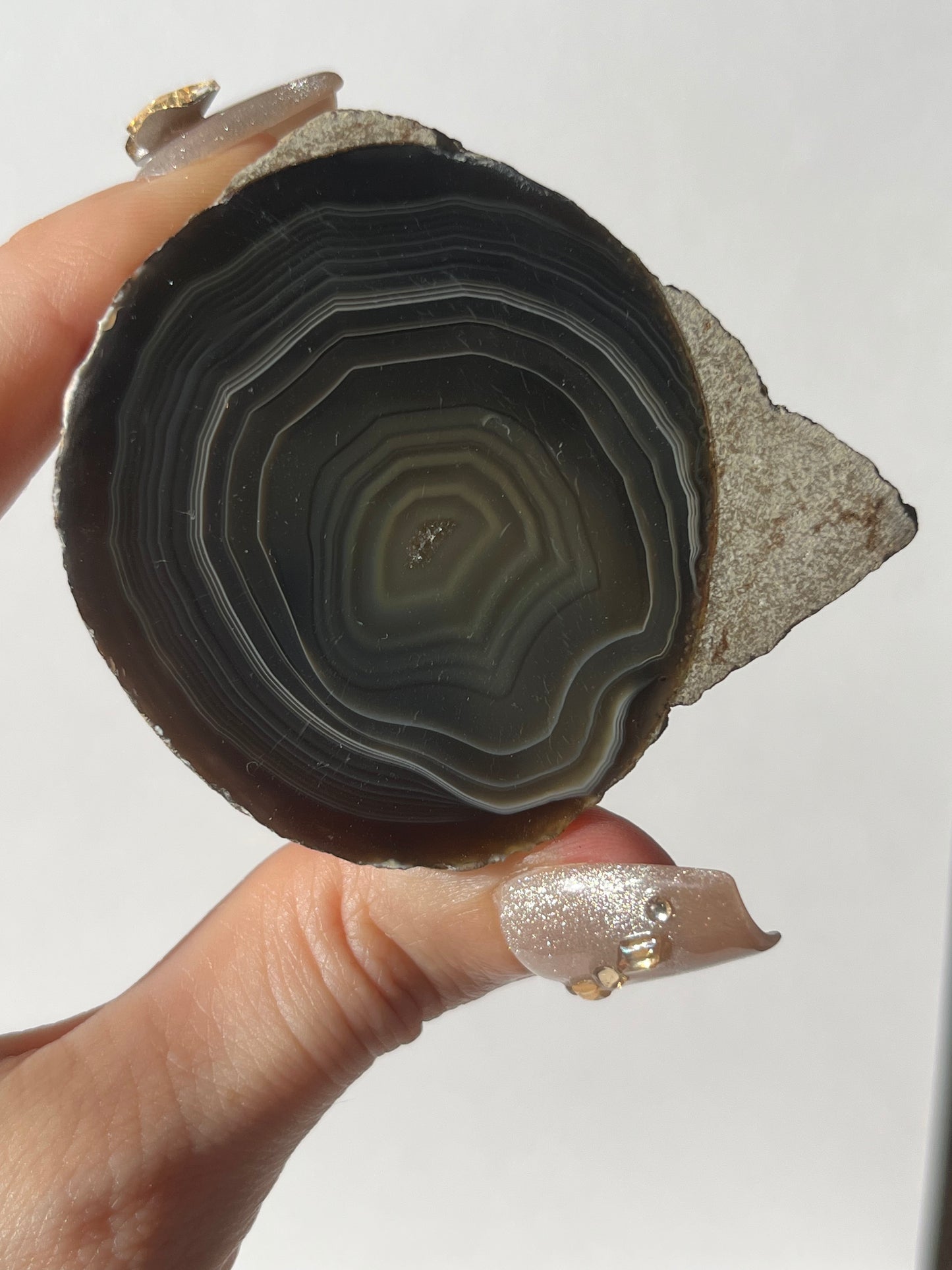 "Wise Eyes" East Indonesian Agate in Situ Host Rock Pair B (Collector's Choice)