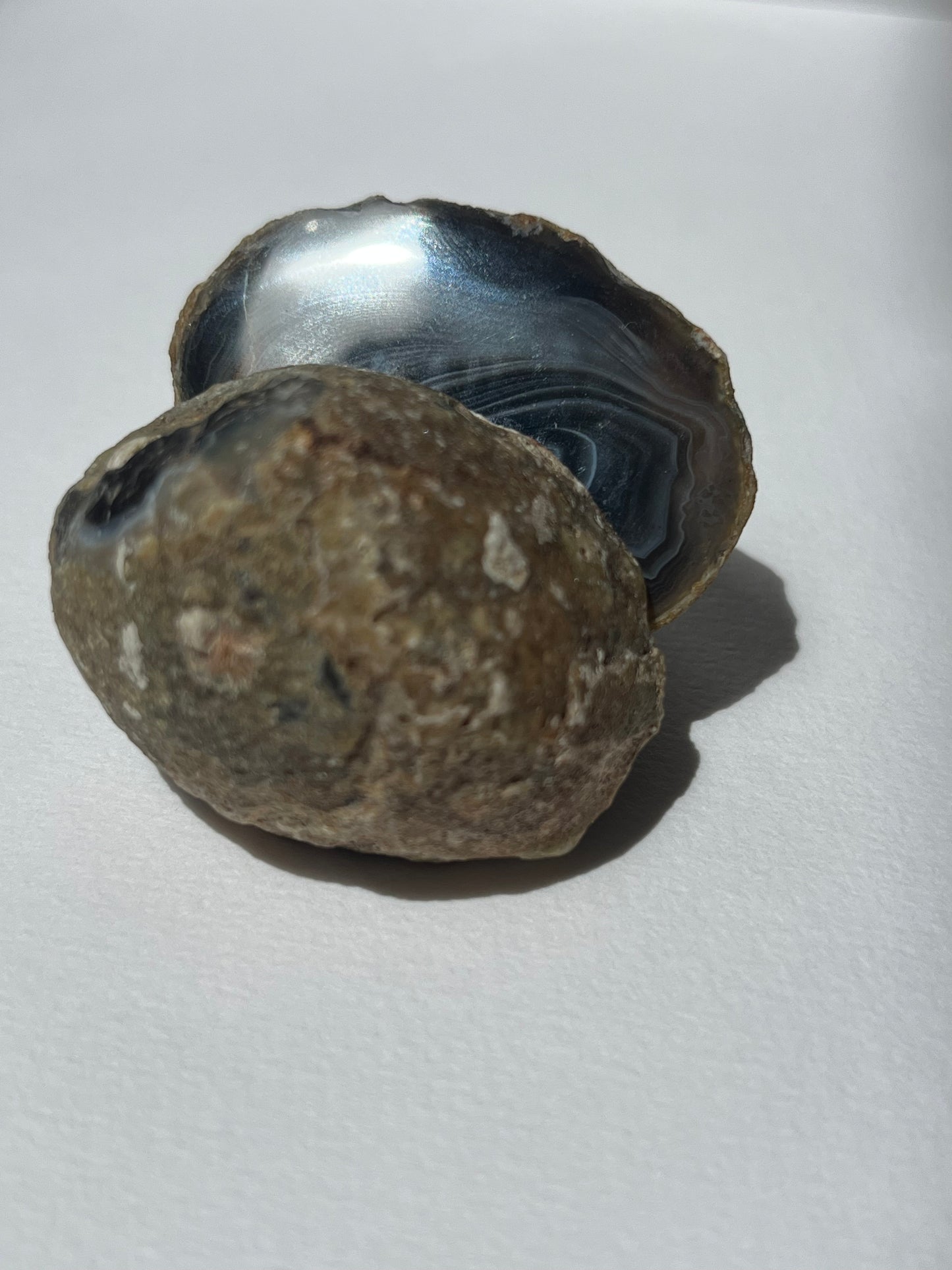 ‘Transcendent Waves’ East Indonesian Agate Pair with Parallax Effect C