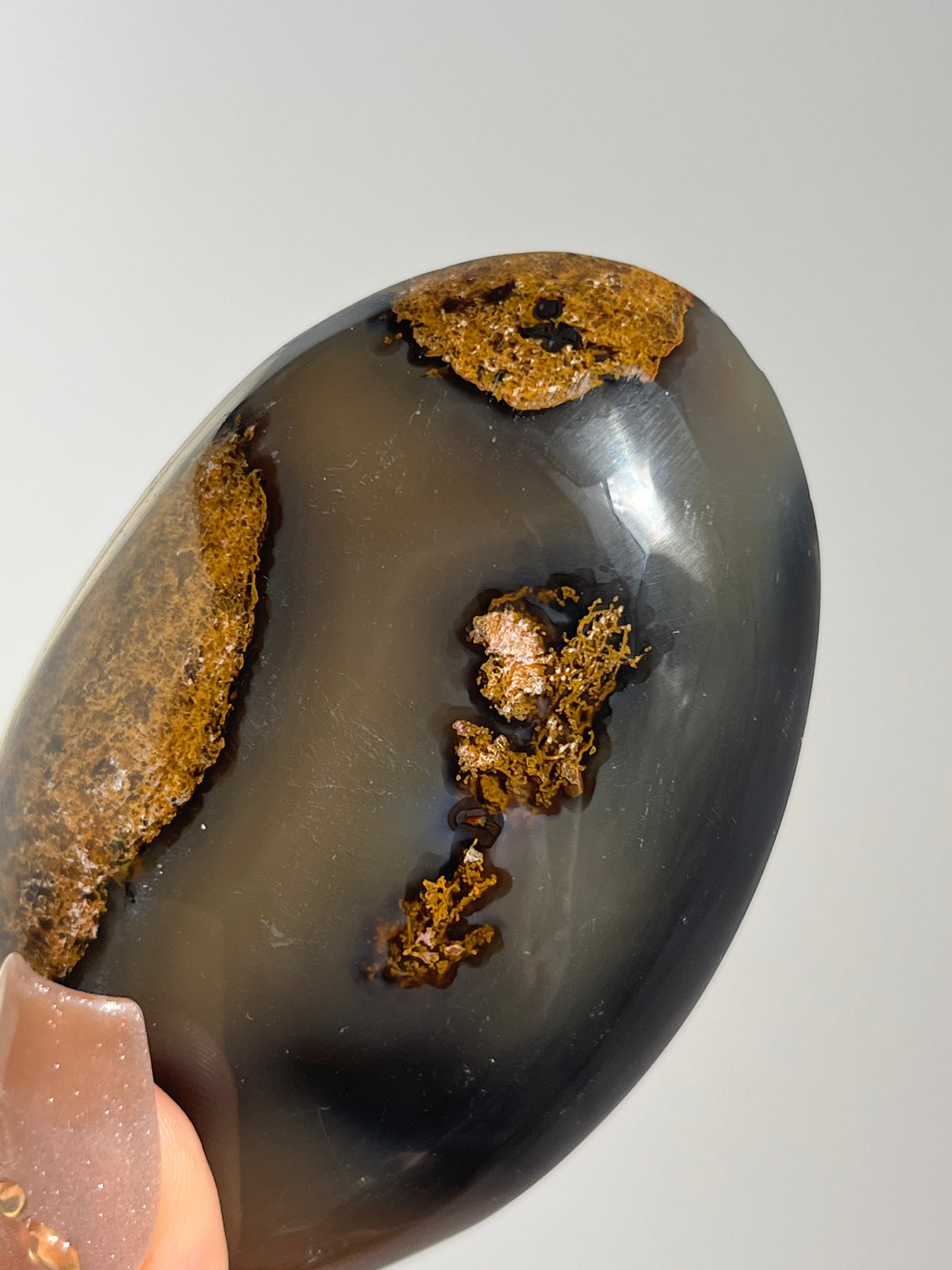 East Indonesian Agate with Golden Moss Palmstone G