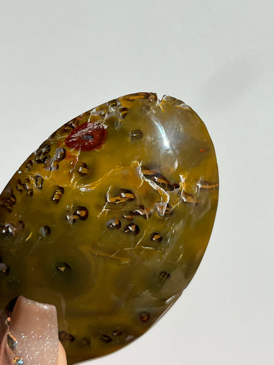 Yellow Ochre East Indonesian Agate Palmstone C