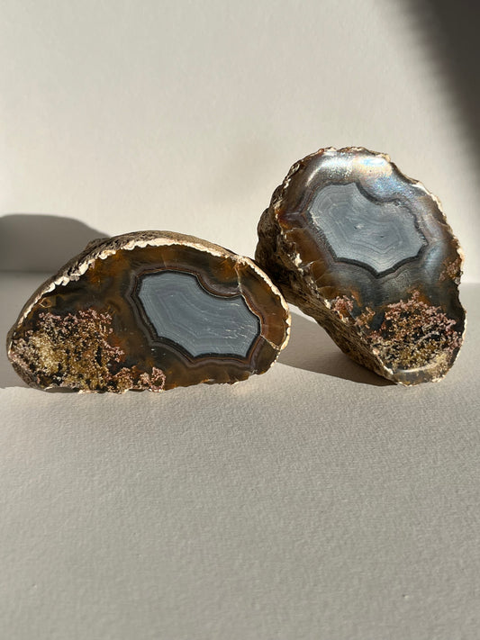 “Stormlight Relics” East Indonesian Agate Pair B