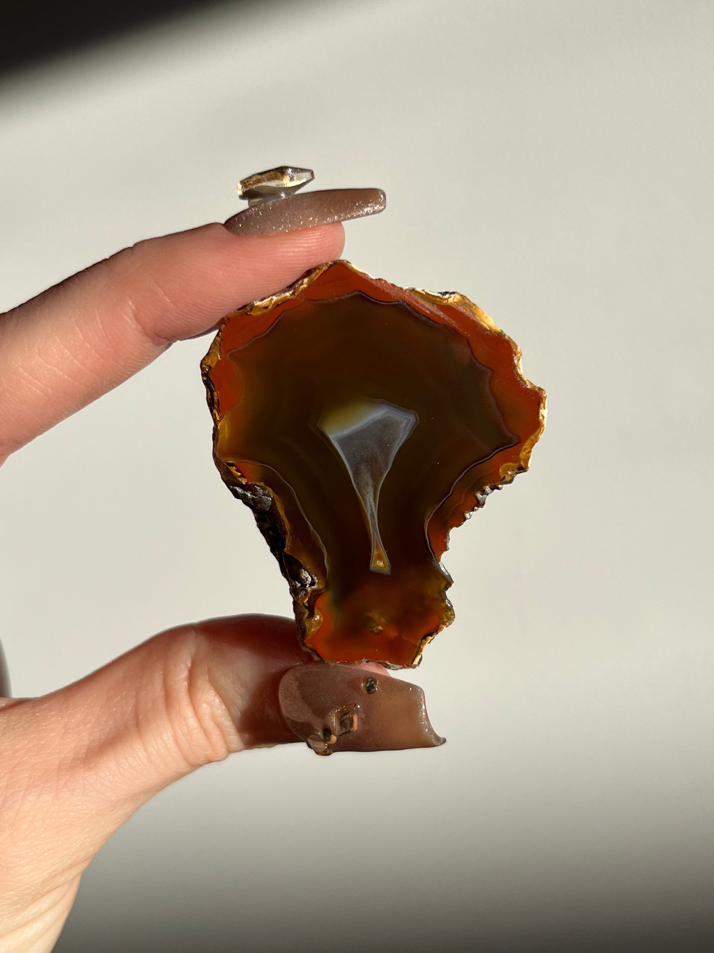 'Solstice Veil' West Indonesian Natural Carnelian Agate Pair A