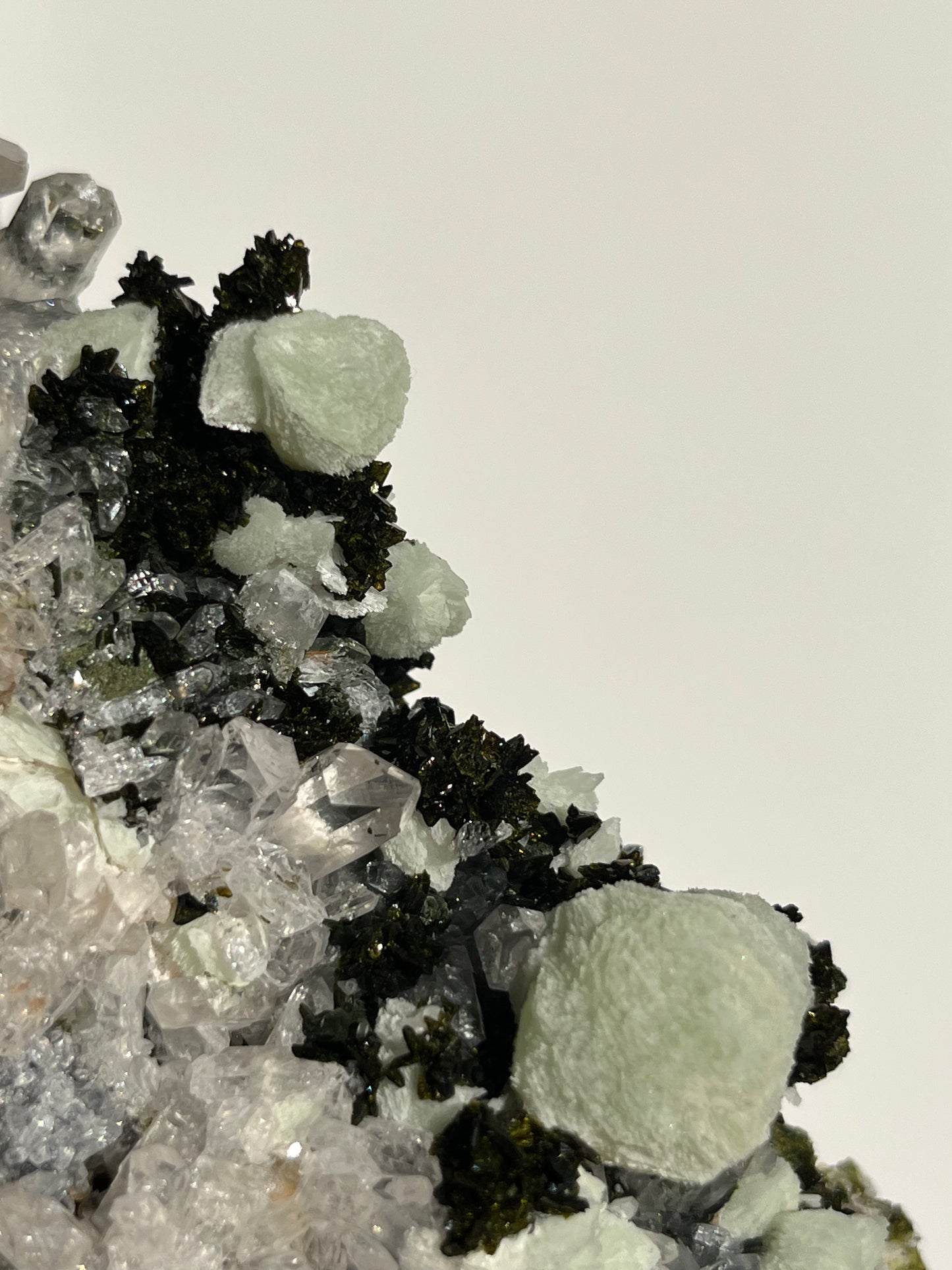 ‘Moss-Jade Pavillion’ Epidote Quartz and Prehnite Specimen B