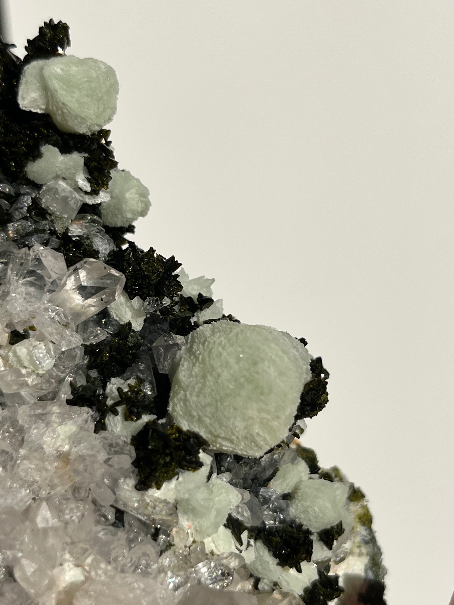 ‘Moss-Jade Pavillion’ Epidote Quartz and Prehnite Specimen B
