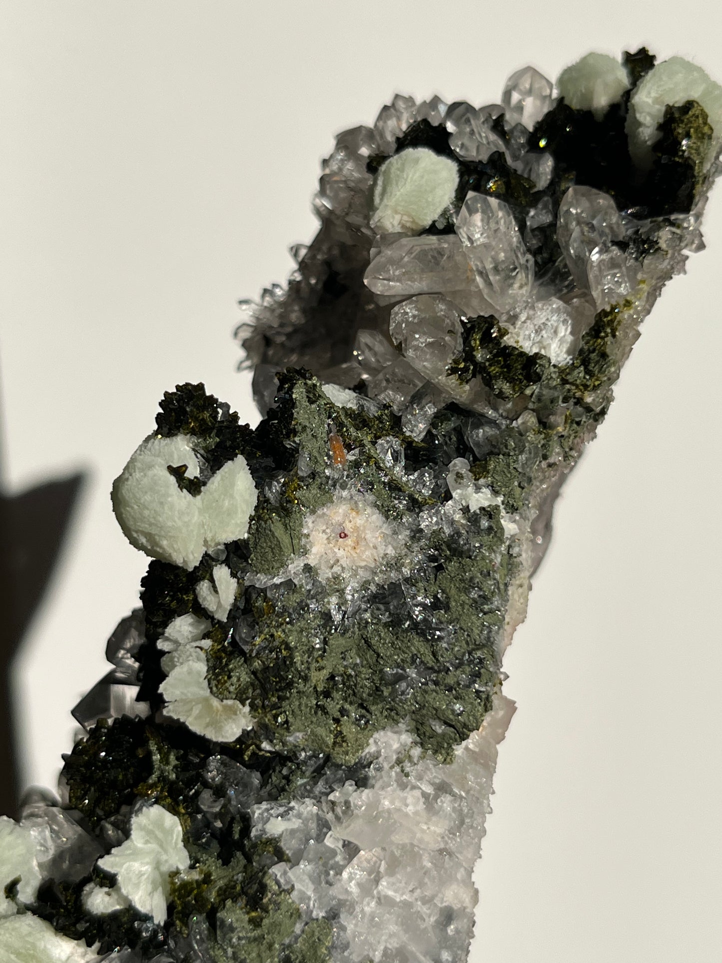 ‘Moss-Jade Pavillion’ Epidote Quartz and Prehnite Specimen B