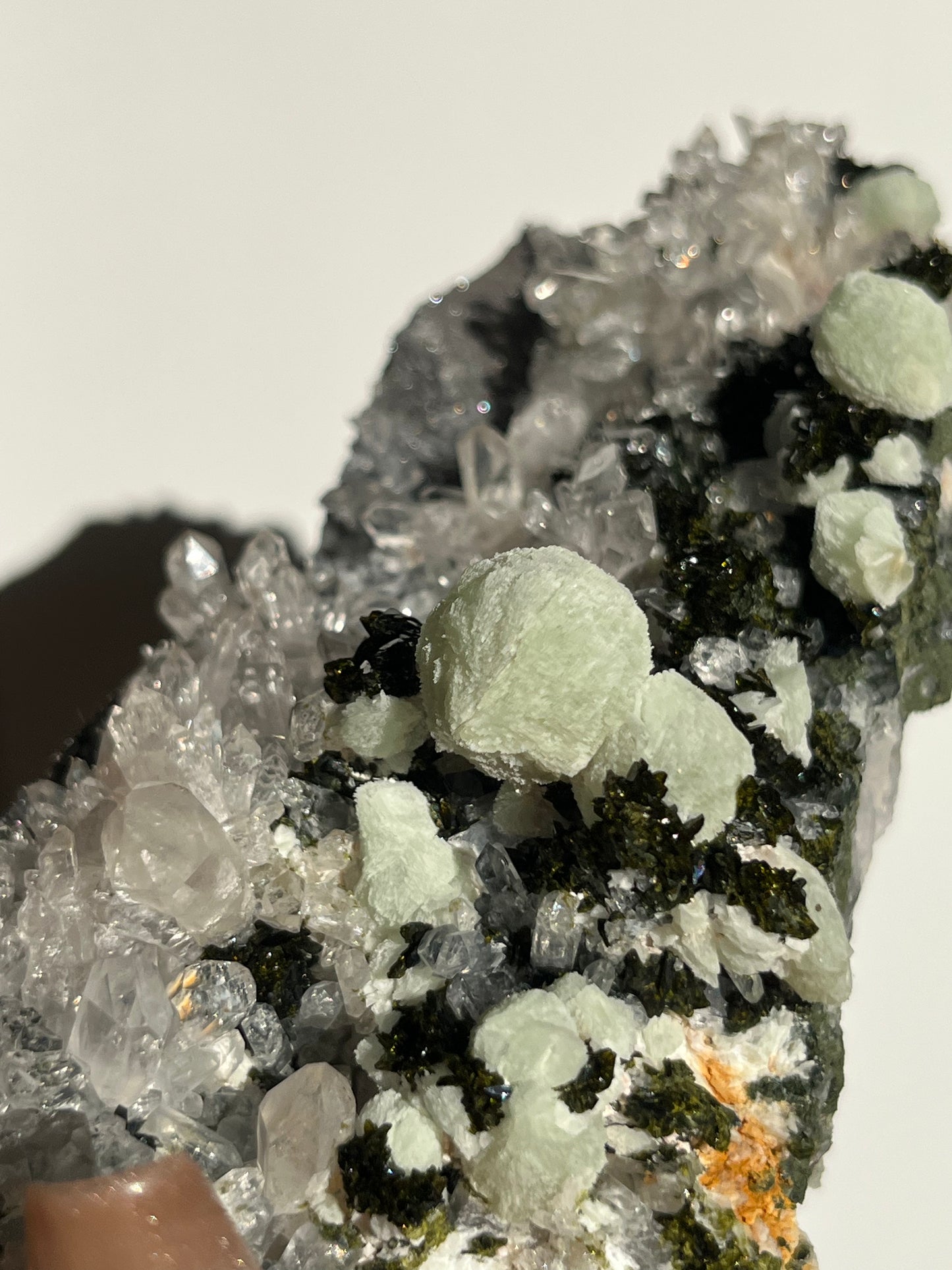 ‘Moss-Jade Pavillion’ Epidote Quartz and Prehnite Specimen B