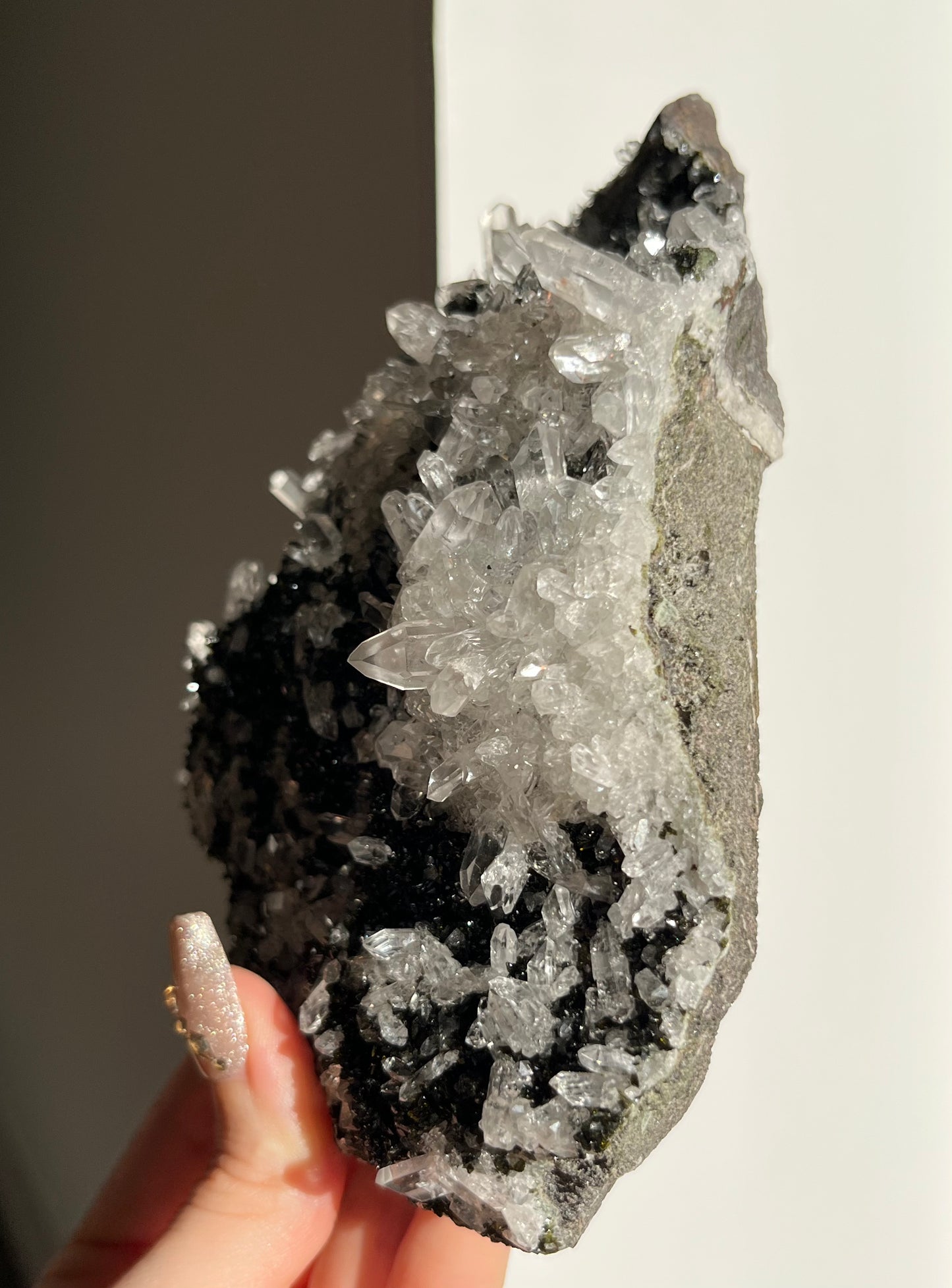 ‘Garden of Still Waters’ Epidote Quartz and Prehnite Specimen C