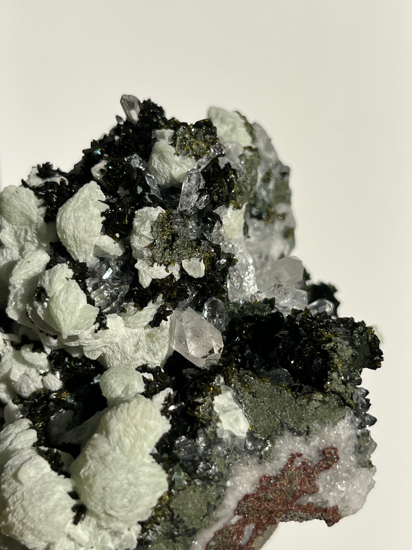 ‘Verdant Garden’ Epidote Quartz and Prehnite Specimen D (Self-Standing)