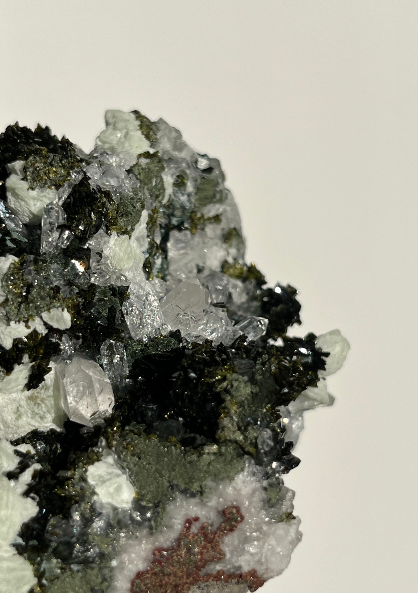 ‘Verdant Garden’ Epidote Quartz and Prehnite Specimen D (Self-Standing)