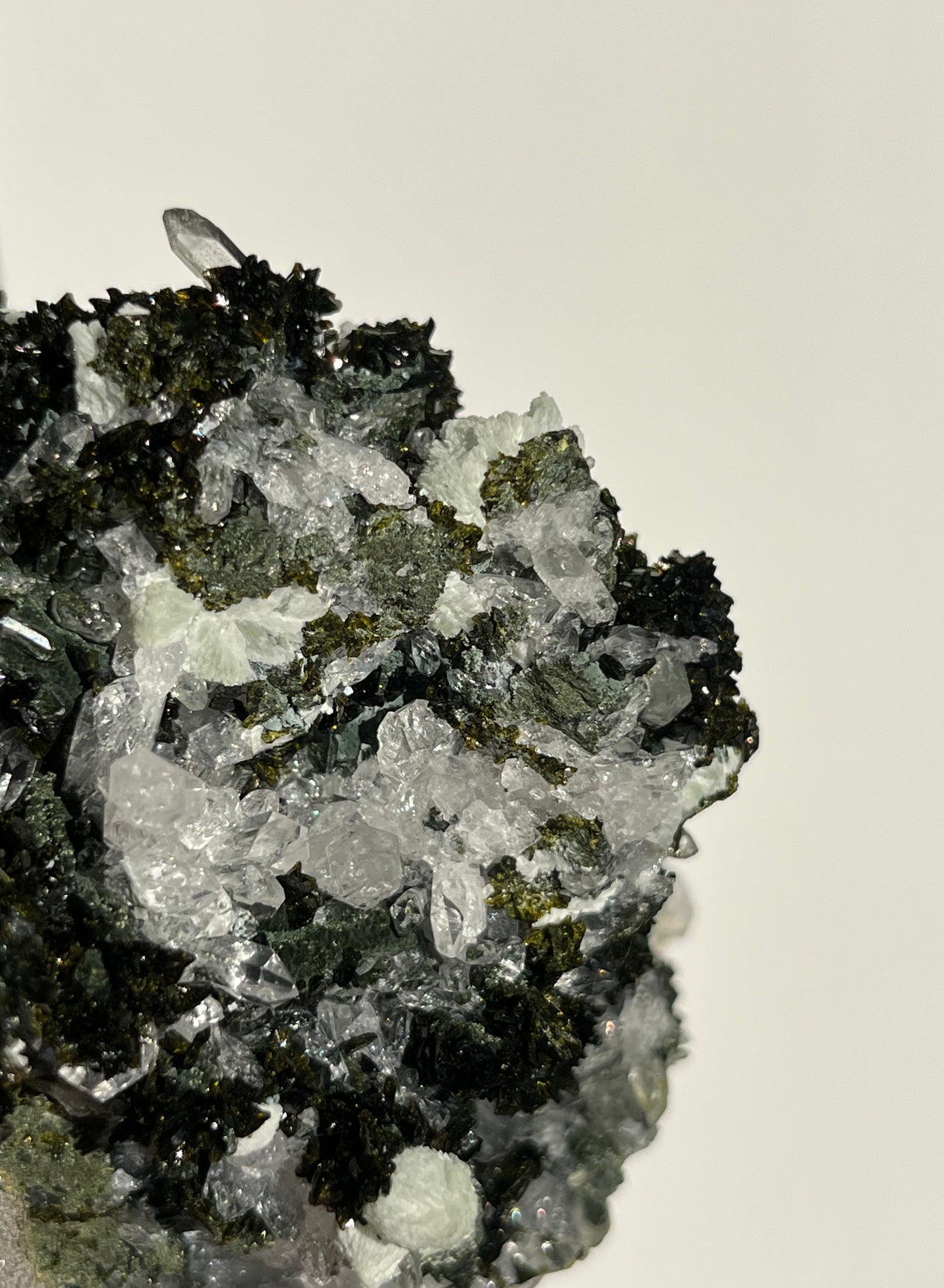 ‘Verdant Garden’ Epidote Quartz and Prehnite Specimen D (Self-Standing)