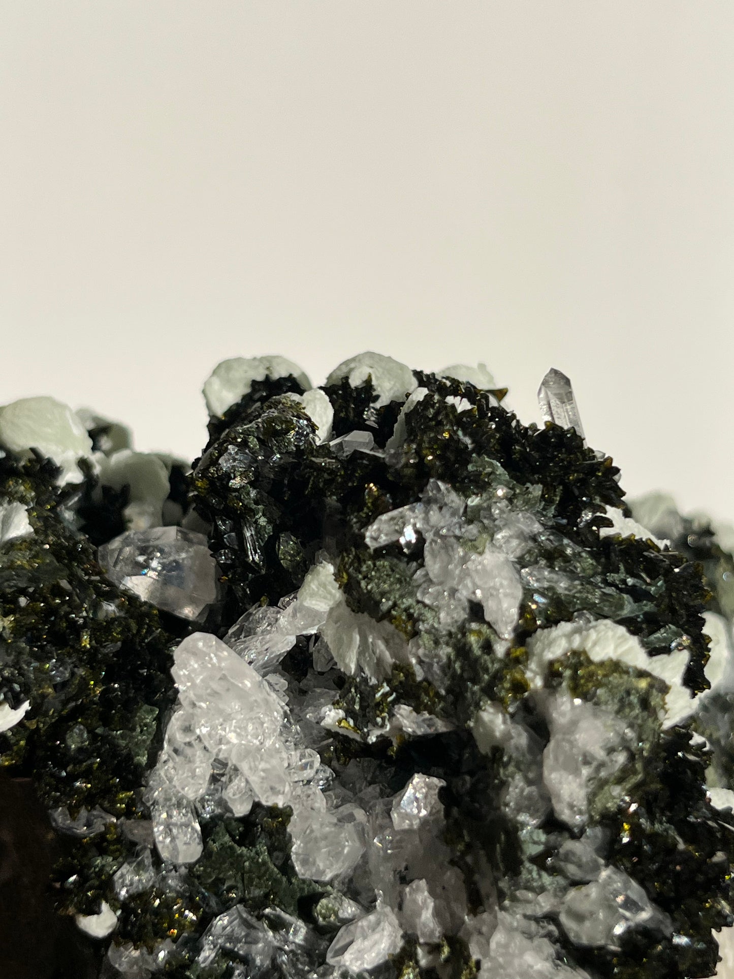 ‘Verdant Garden’ Epidote Quartz and Prehnite Specimen D (Self-Standing)