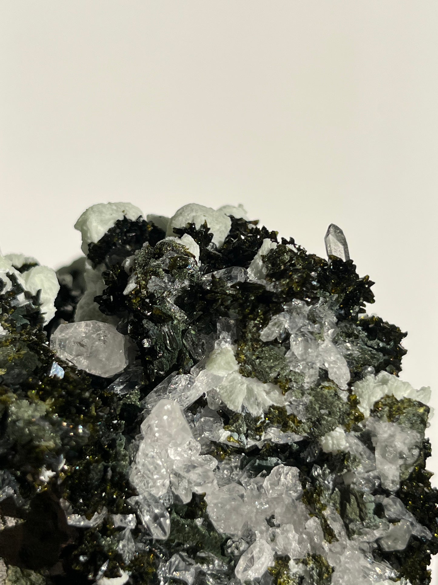 ‘Verdant Garden’ Epidote Quartz and Prehnite Specimen D (Self-Standing)