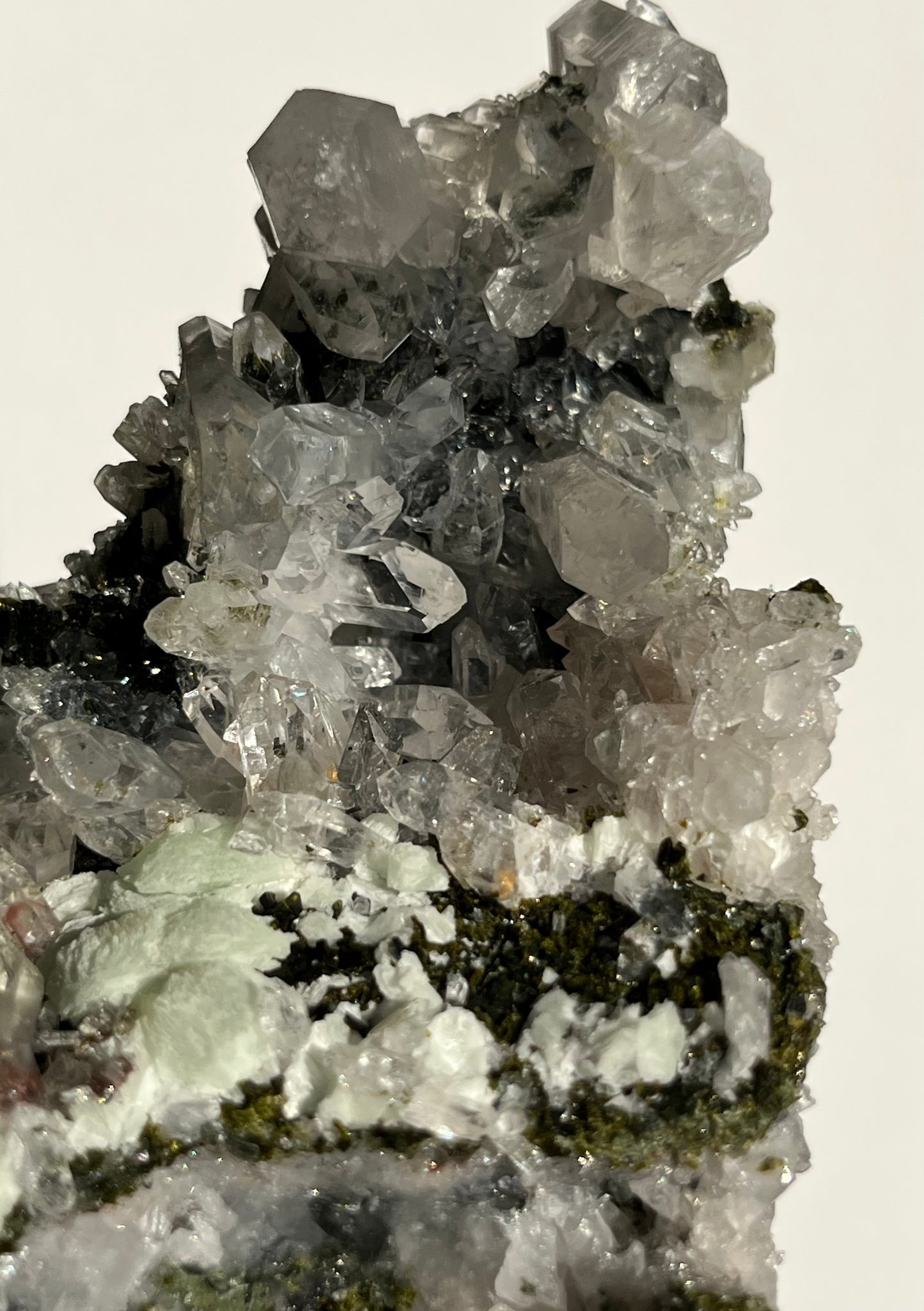 ‘Whispering Pines’ Epidote Quartz and Prehnite Specimen E