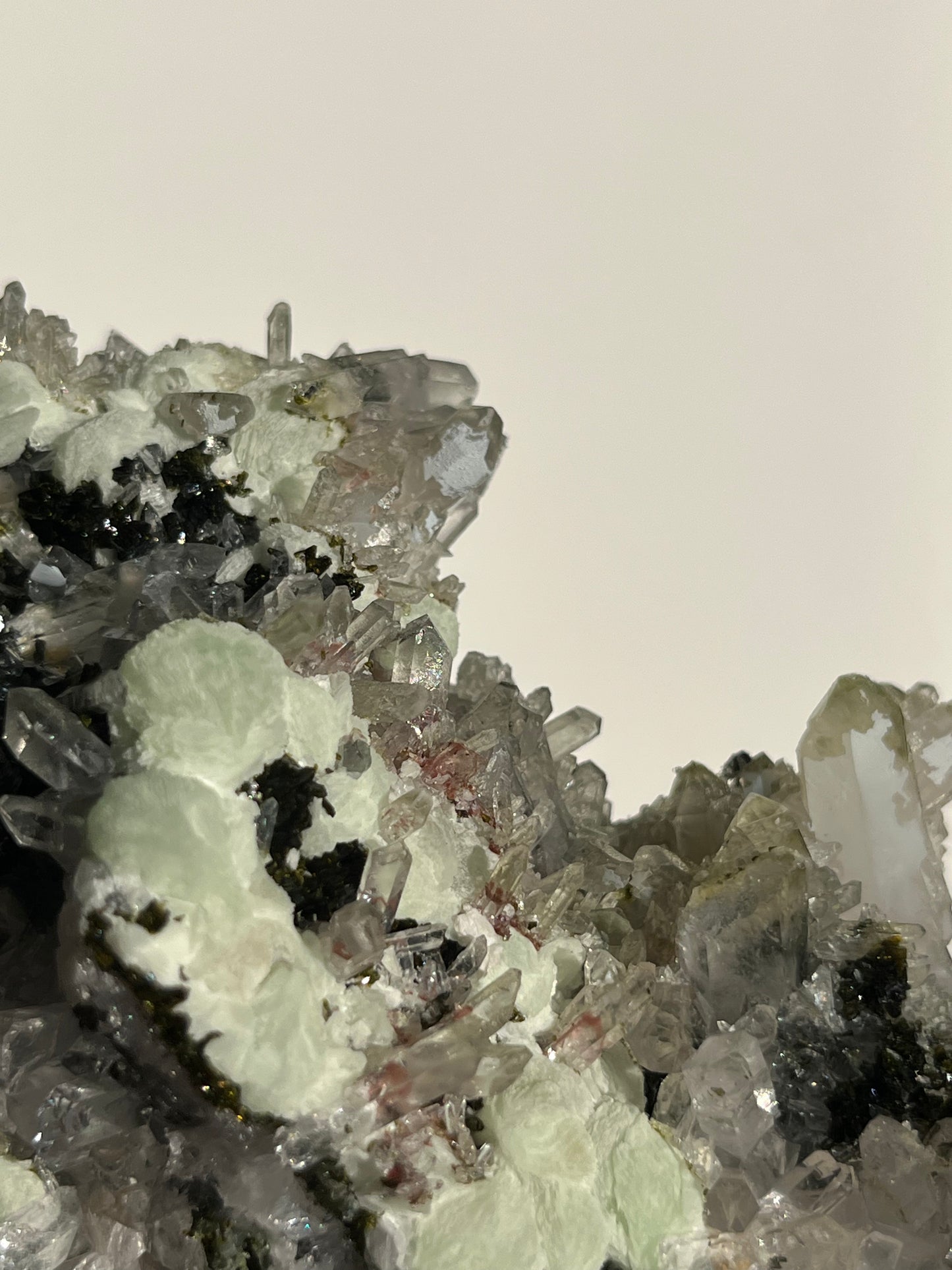 ‘Whispering Pines’ Epidote Quartz and Prehnite Specimen E