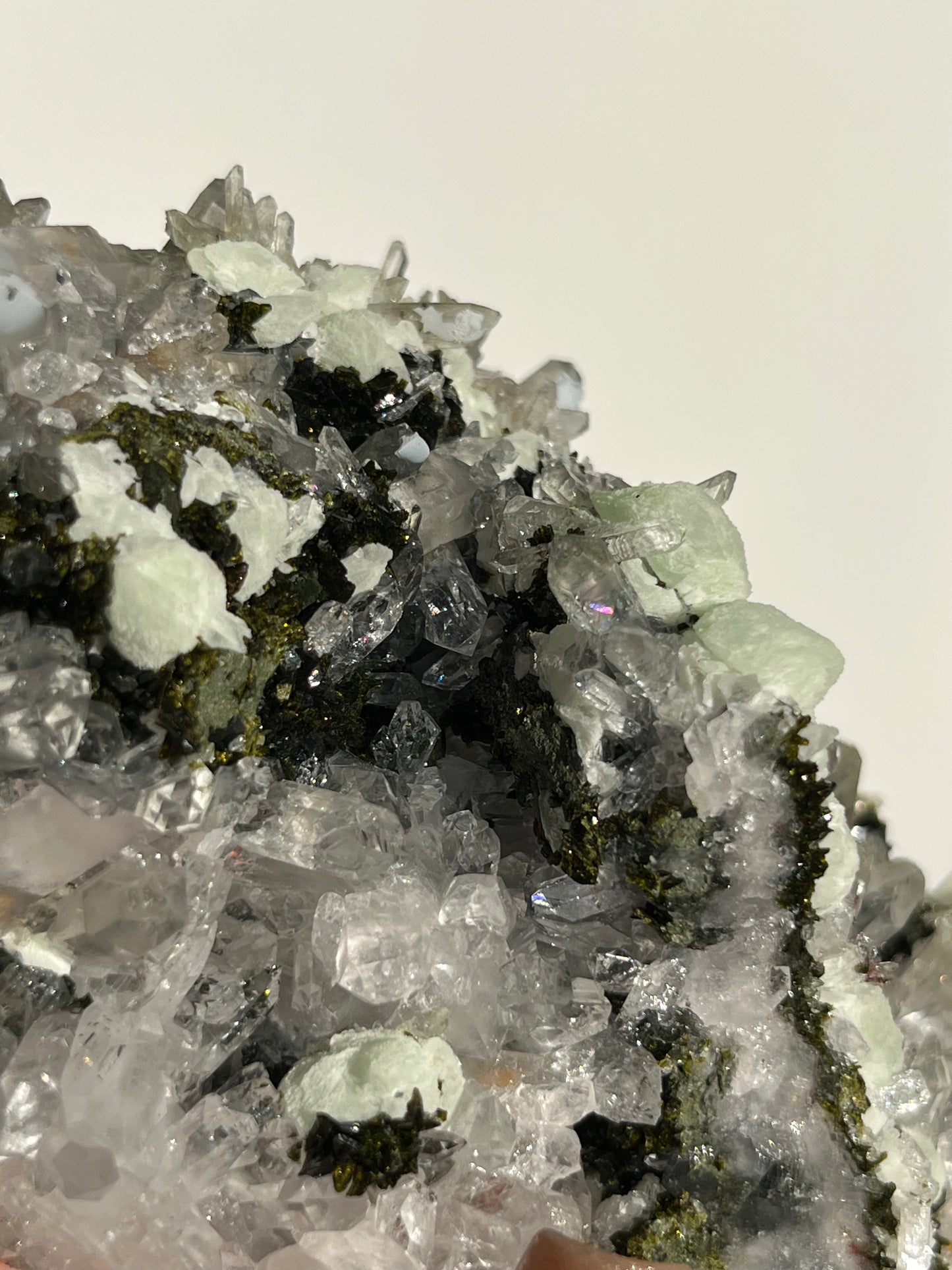 ‘Whispering Pines’ Epidote Quartz and Prehnite Specimen E