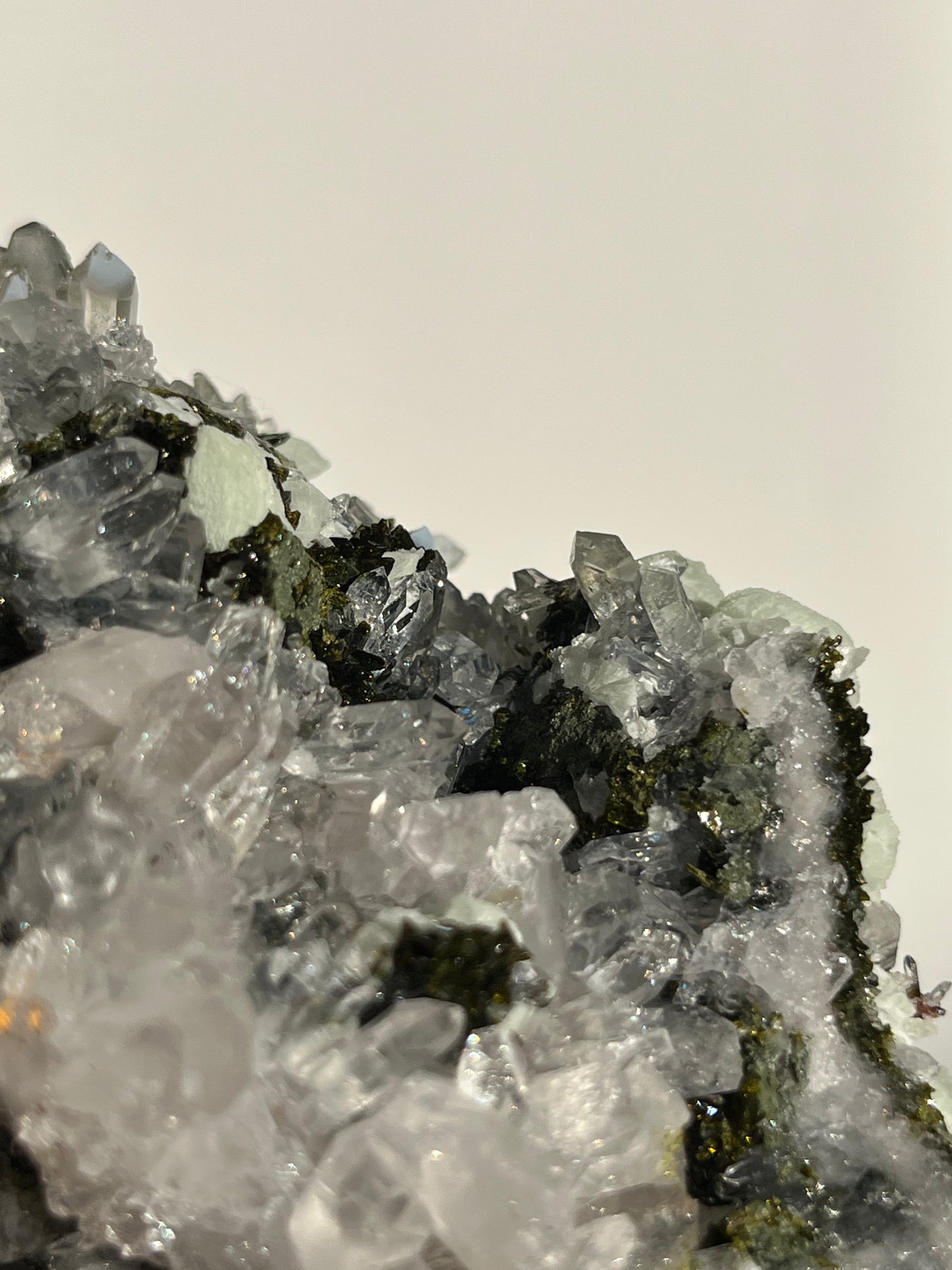 ‘Whispering Pines’ Epidote Quartz and Prehnite Specimen E