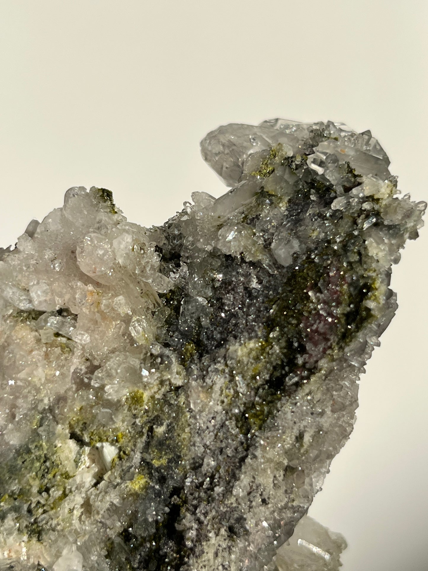‘Whispering Pines’ Epidote Quartz and Prehnite Specimen E
