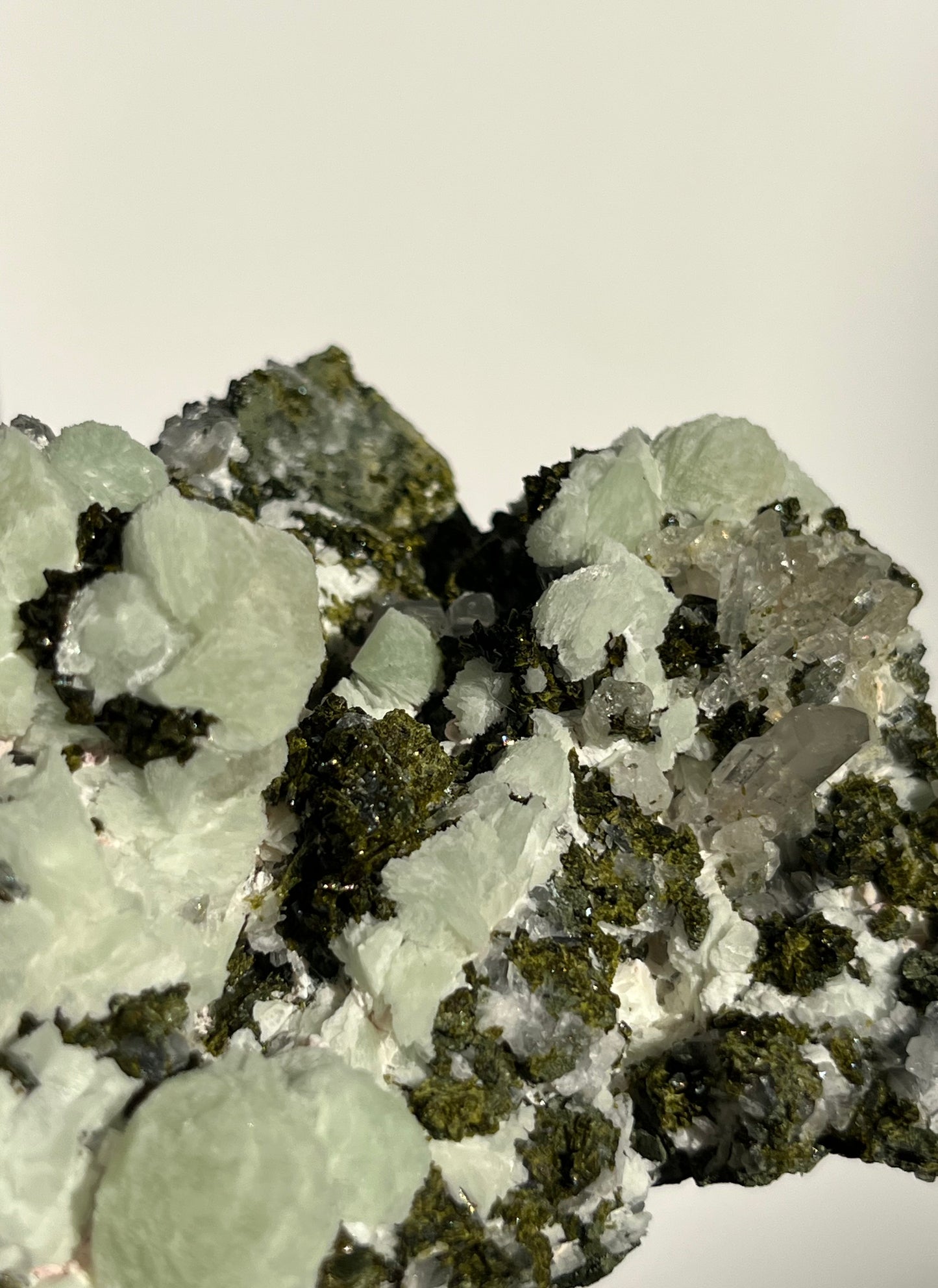 ‘Veil of Celadon’ Epidote Quartz and Prehnite Specimen F