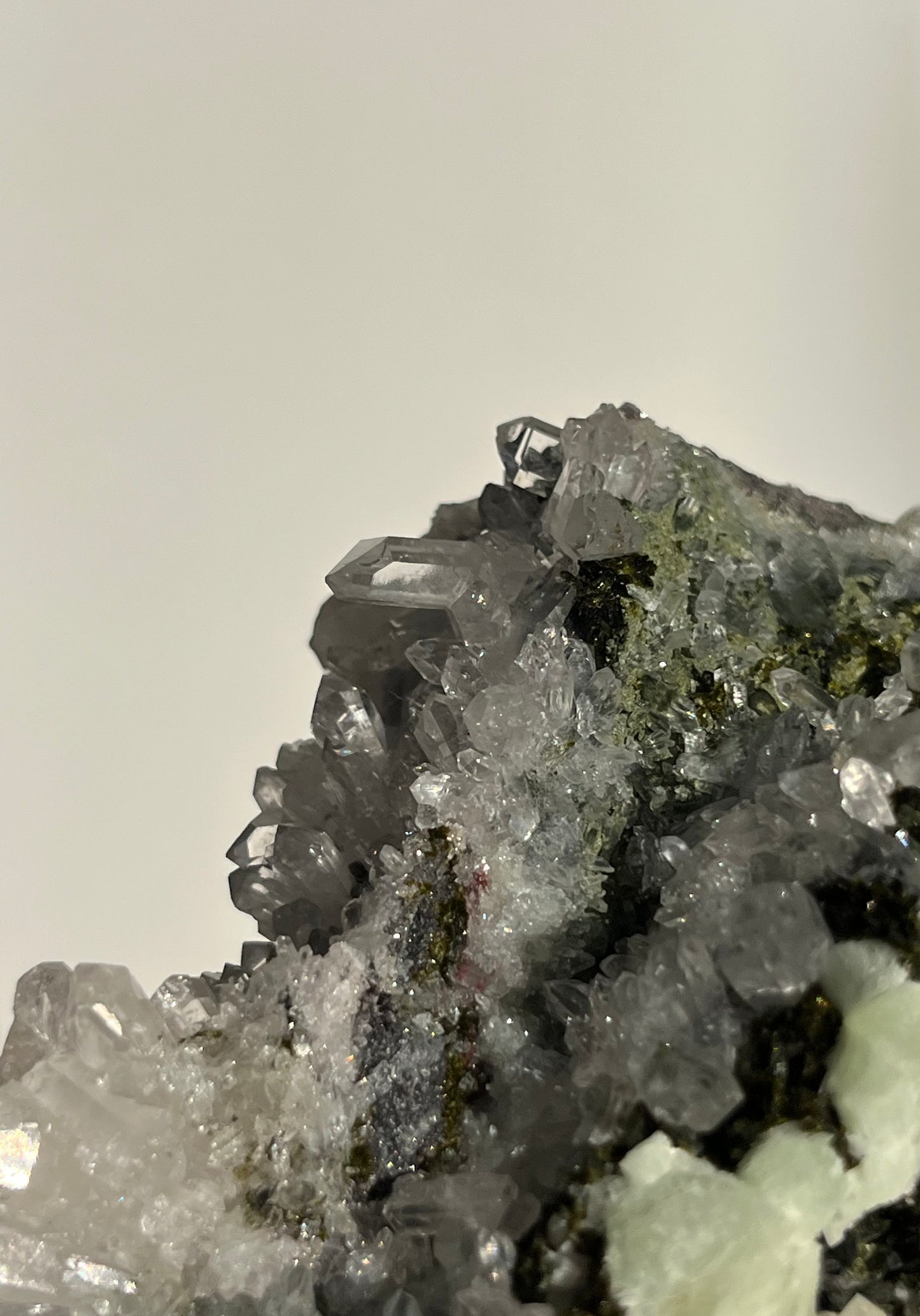 ‘Veil of Celadon’ Epidote Quartz and Prehnite Specimen F