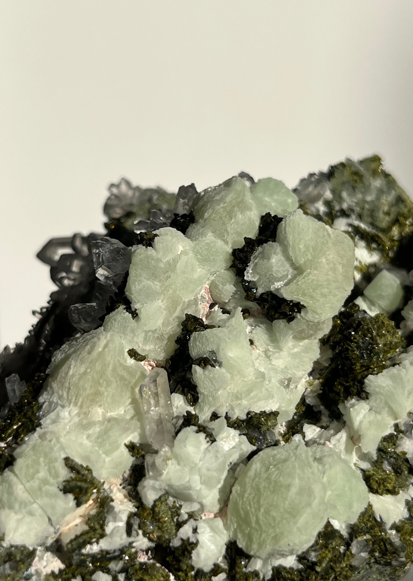 ‘Veil of Celadon’ Epidote Quartz and Prehnite Specimen F