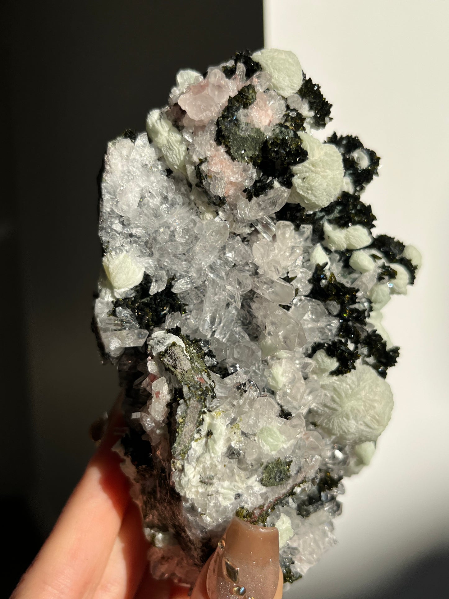 ‘Immortal Grove’ Epidote with Quartz and Prehnite Specimen G