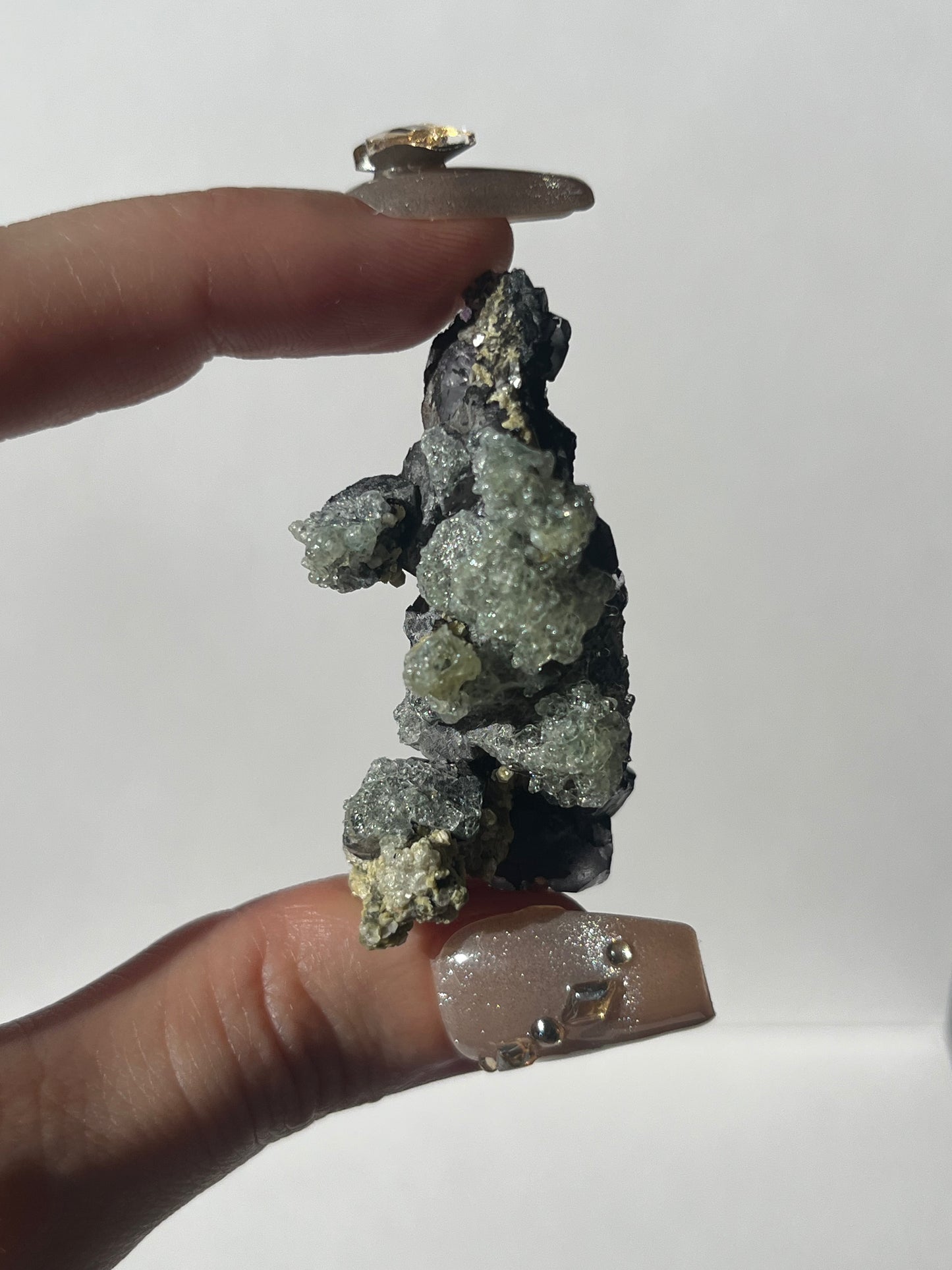Purple Erongo Fluorite with Muscovite and UV Reactive Hyalite Opal Specimen