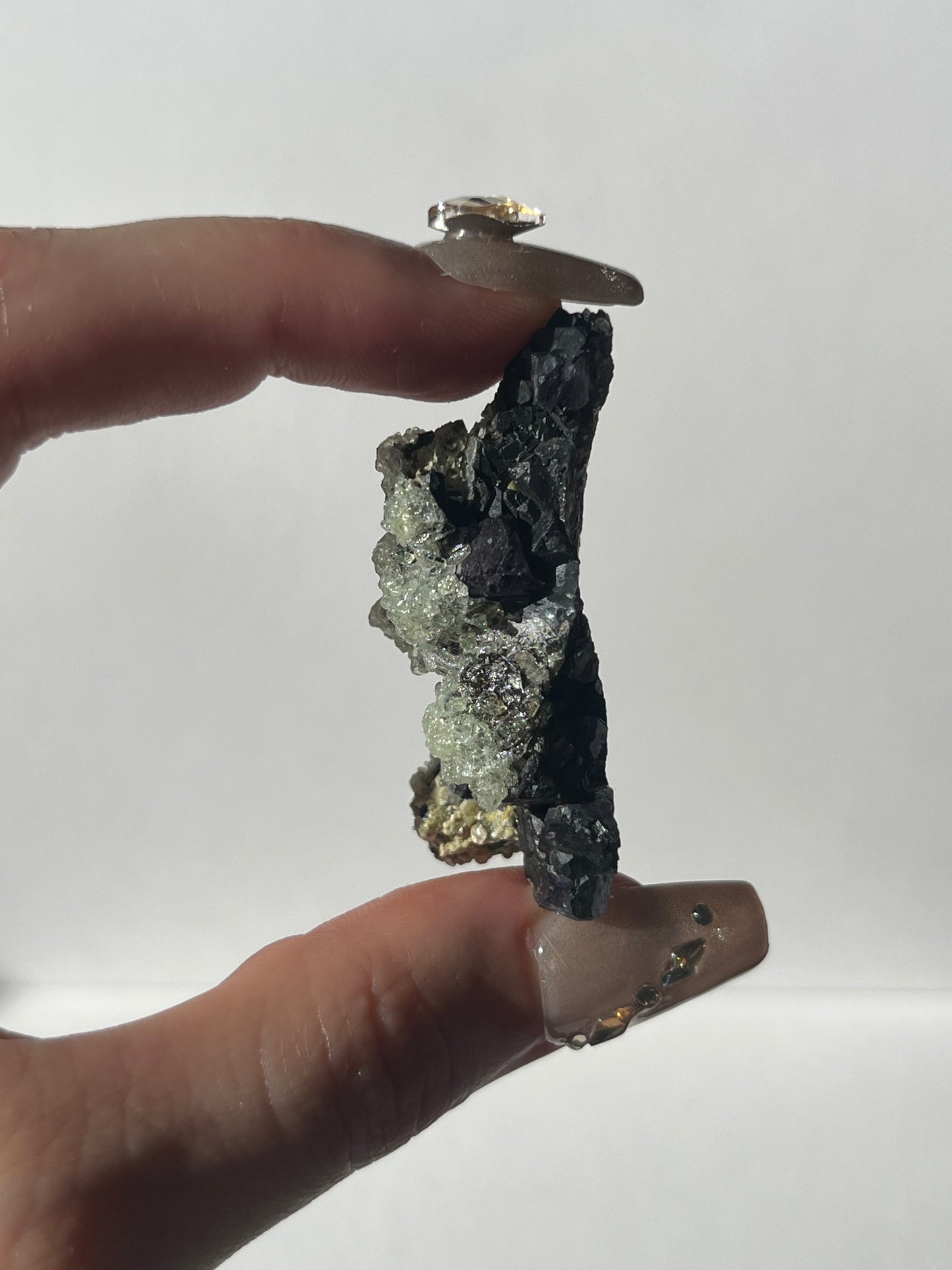 Purple Erongo Fluorite with Muscovite and UV Reactive Hyalite Opal Specimen