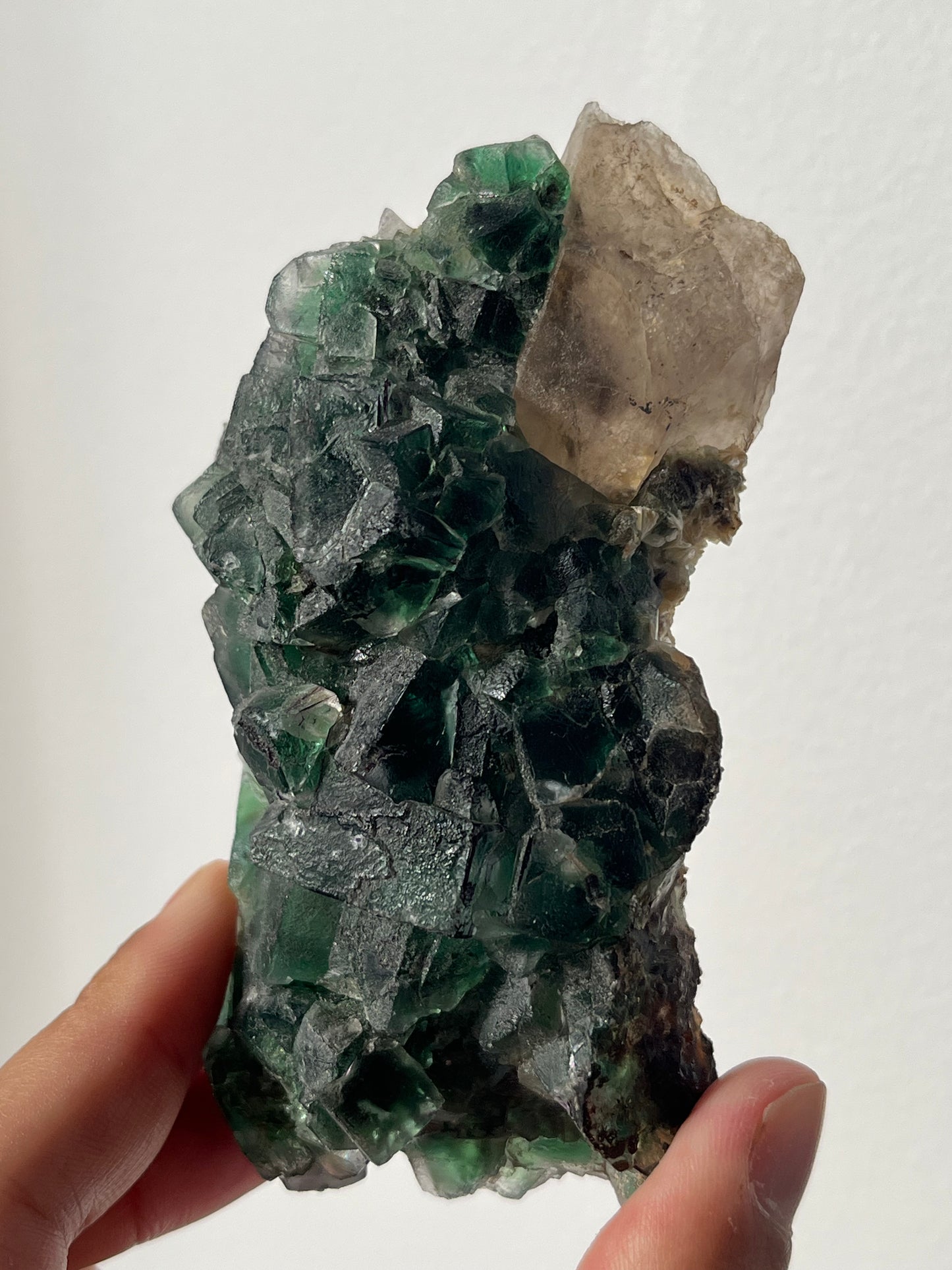 Green Erongo Fluorite with Quartz and Muscovite Specimen B