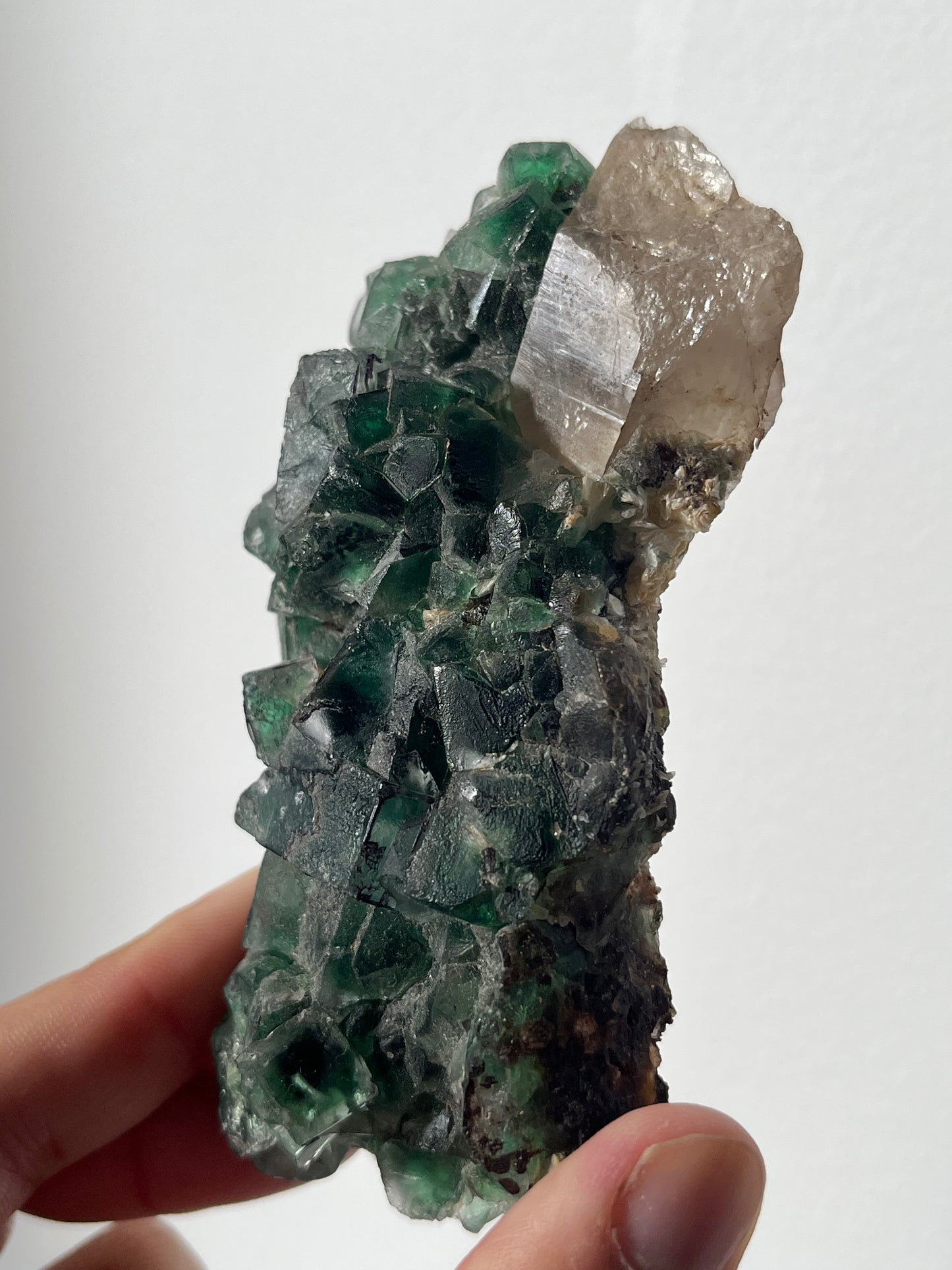 Green Erongo Fluorite with Quartz and Muscovite Specimen B