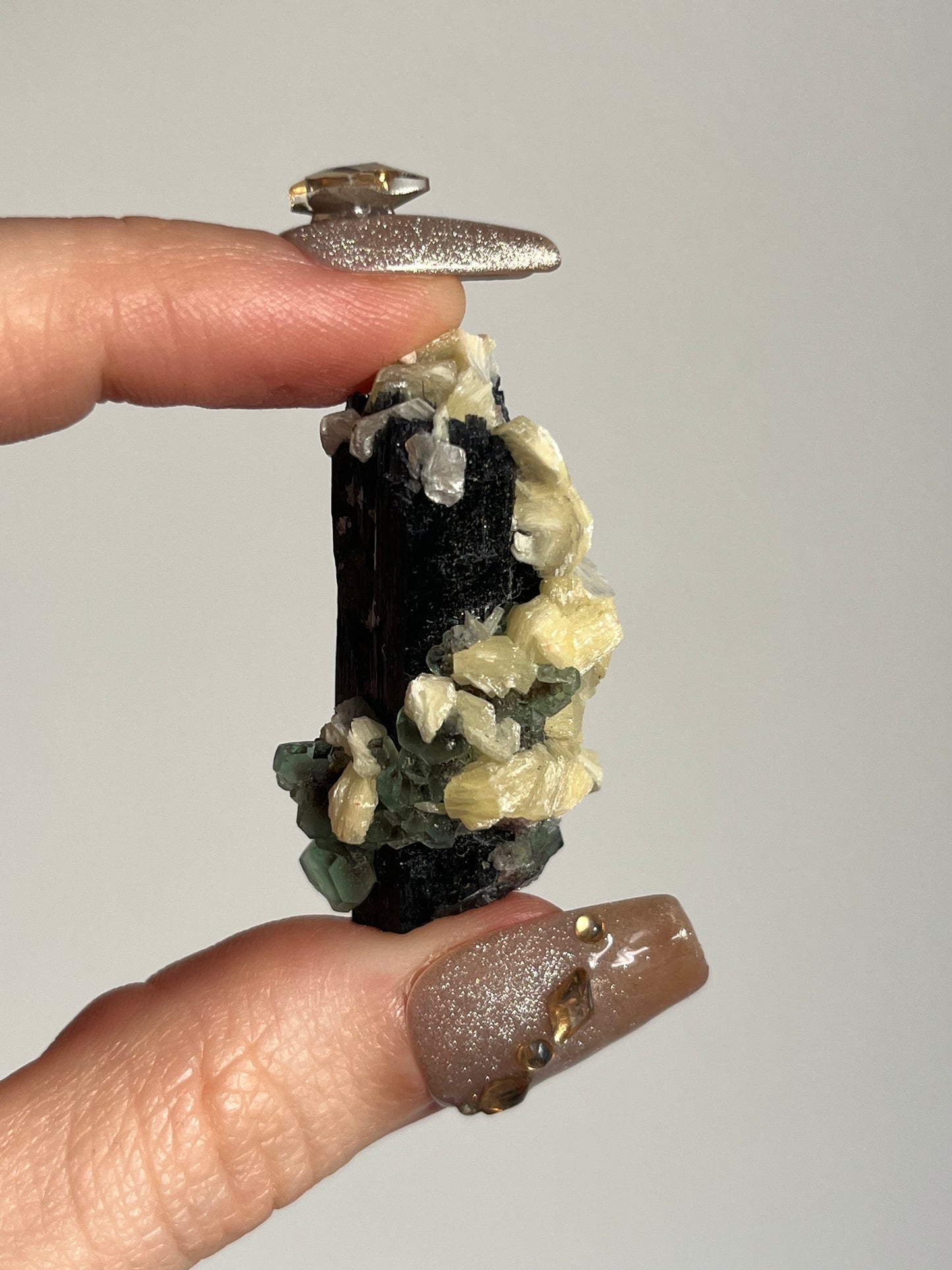 Erongo Fluorite with Tourmaline and Muscovite Specimen A